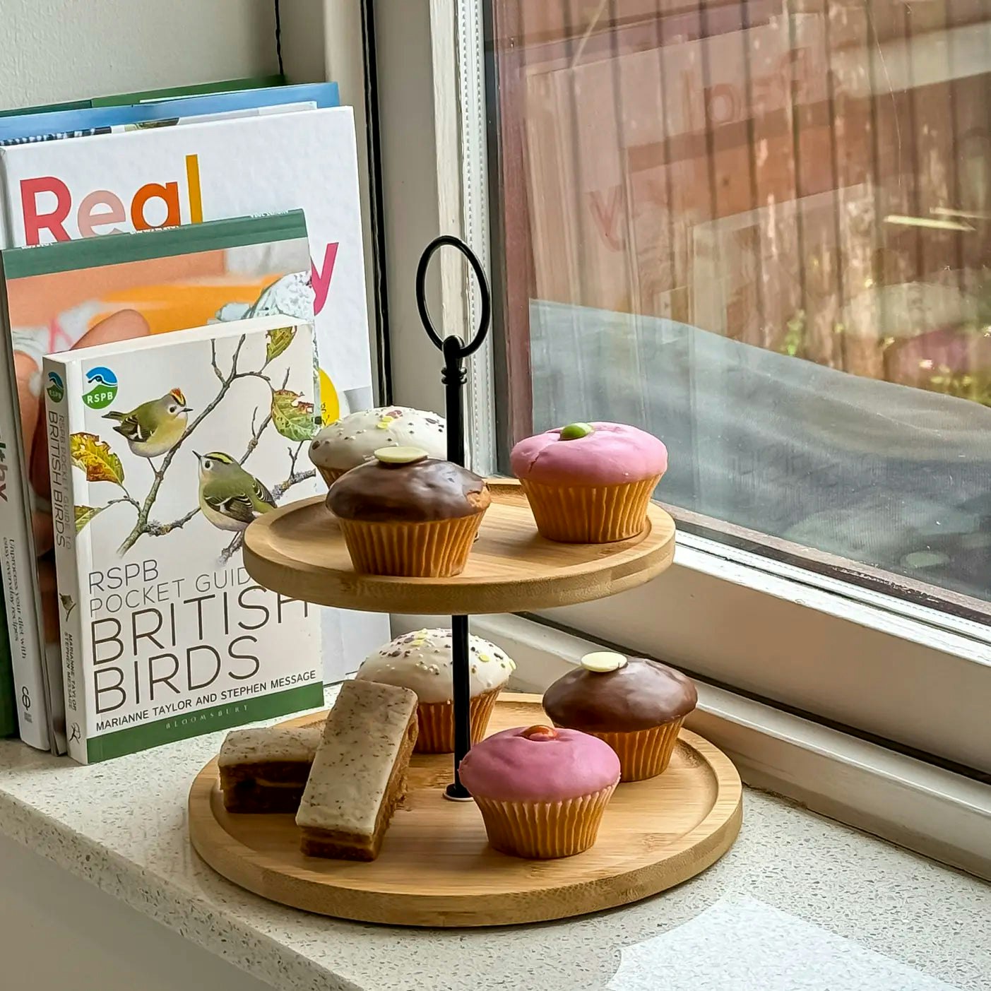 Rackhams Bamboo 2-Tier Cake Stand