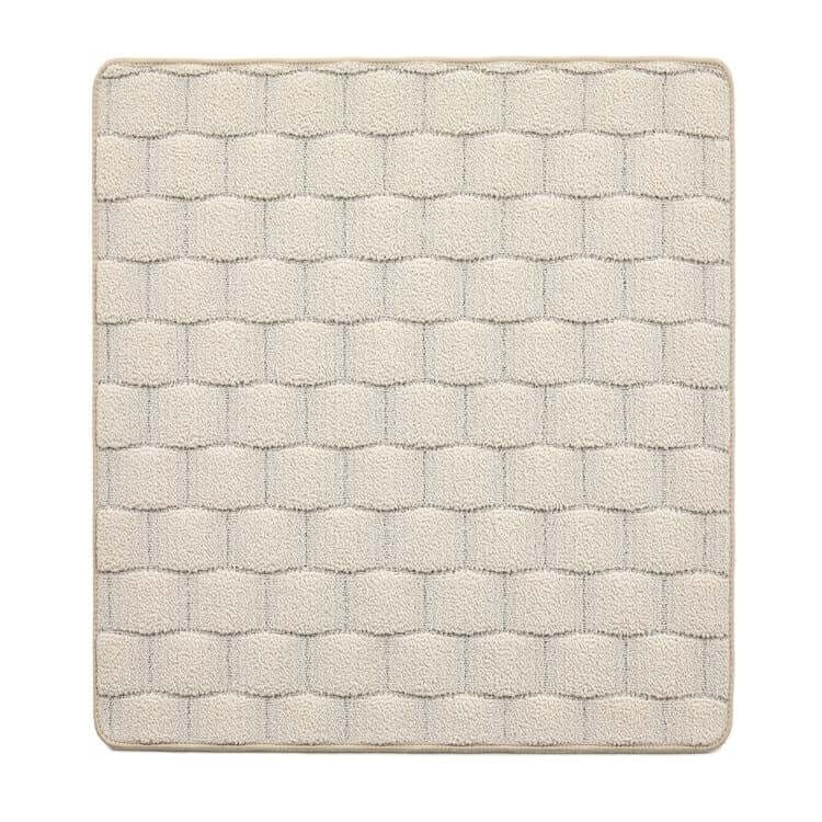 Rackhams Cream Textured Washable Mat And Runner - 80X120 Cm