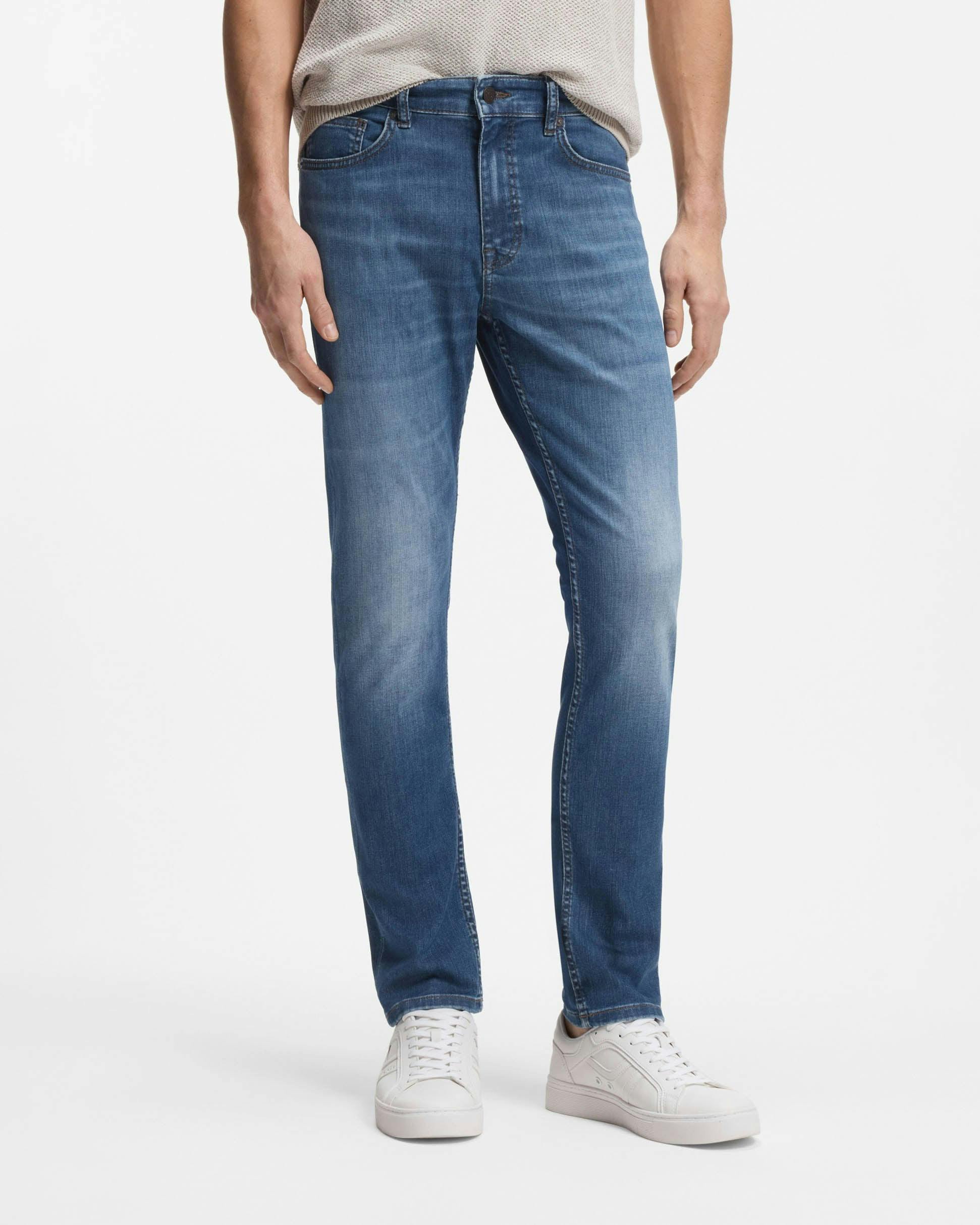 Boss Orange/Blue Delaware Slim-Fit Jeans In Soft-Motion Denim - Medium 422 - Medium 422 - W32 L34