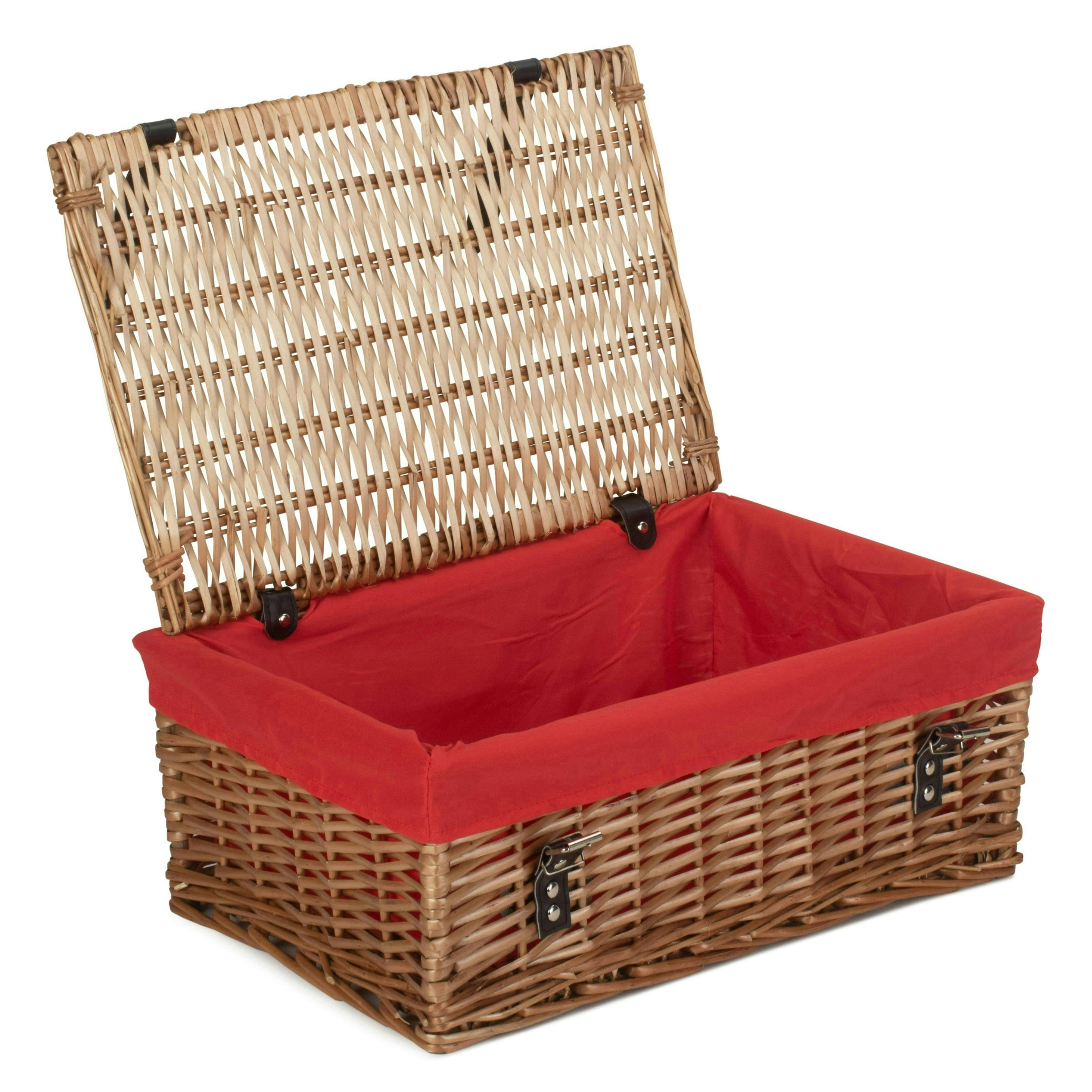 Red Hamper 46Cm Large Wicker Packaging Basket