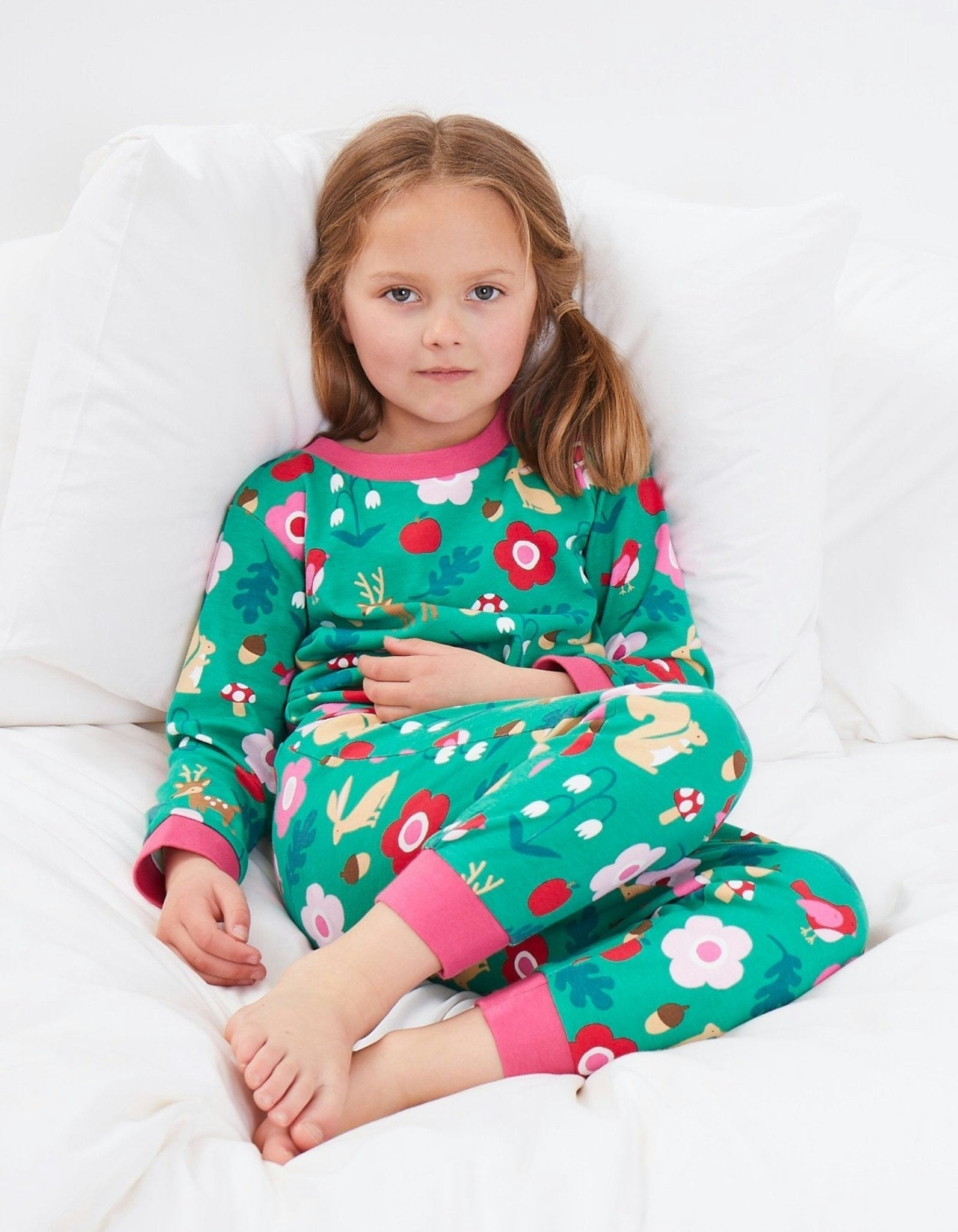 Toby Tiger Organic Forest Adventure Print Pyjamas - 5-6Y 116Cm