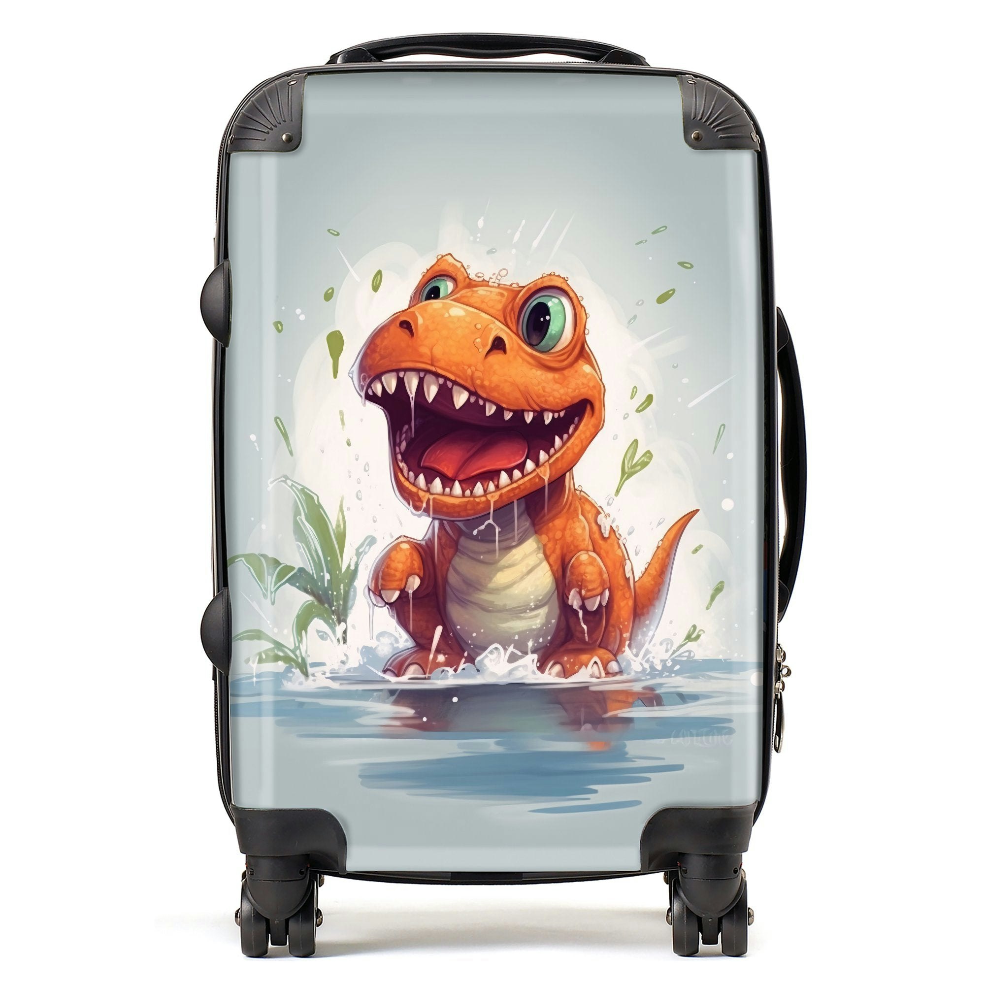 Warren Reed Dino Having A Splash Suitcase - Cabin