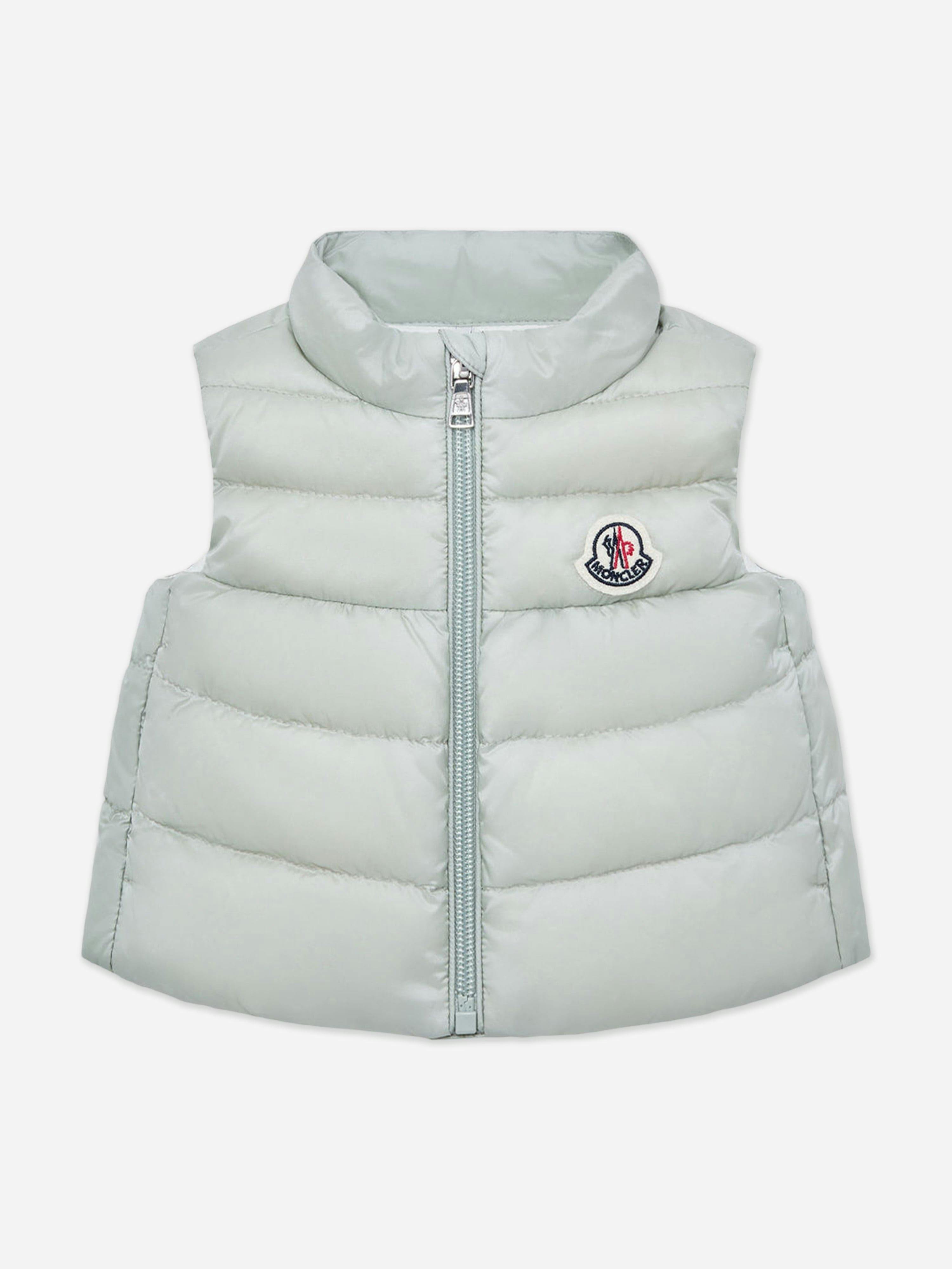 Moncler Enfant Women's Grey Baby Girls Down Padded Hiva Gilet In - 6 - 9 Mths