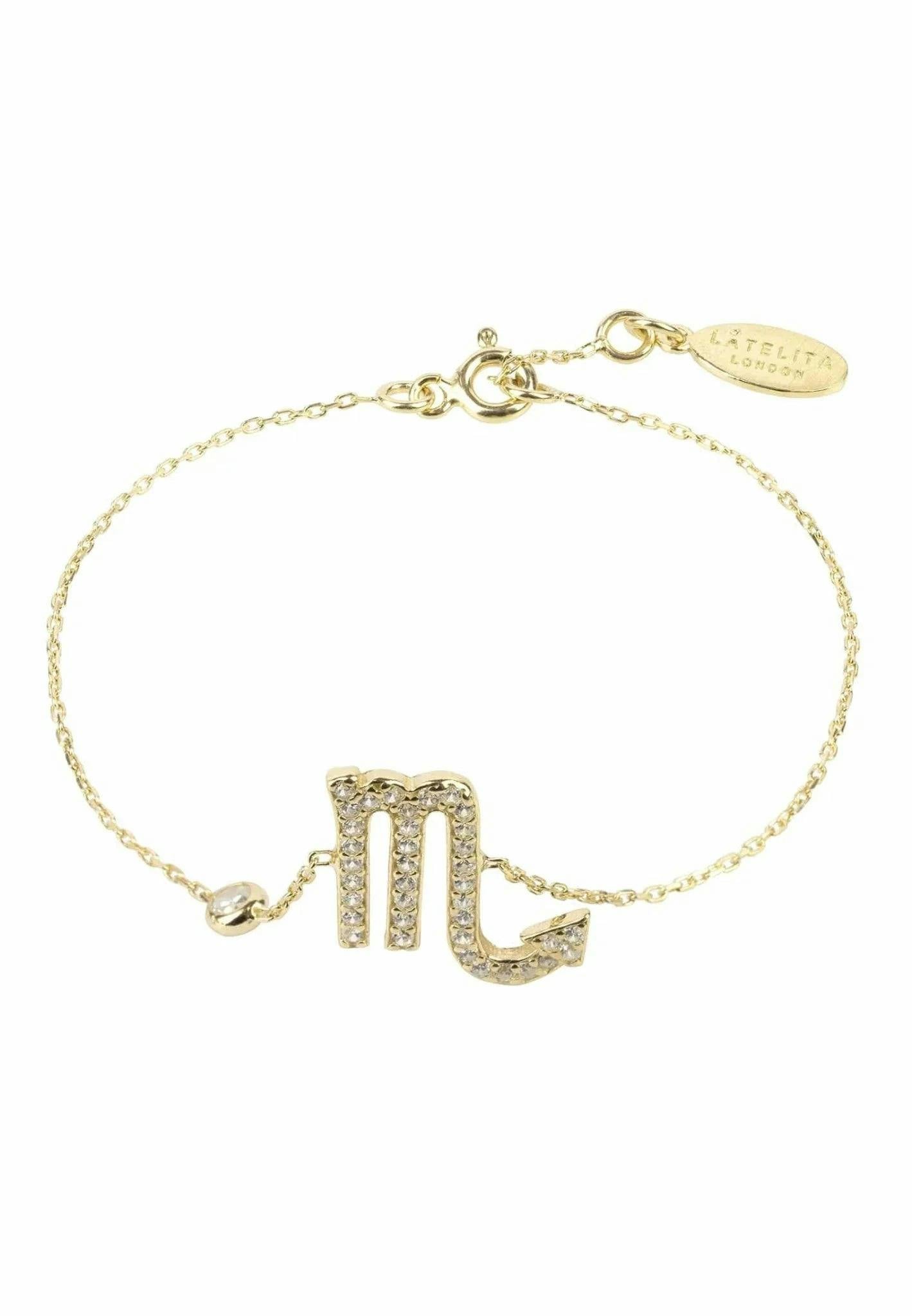 Latelita Gold Zodiac Horoscope Star Sign Bracelet Scorpio