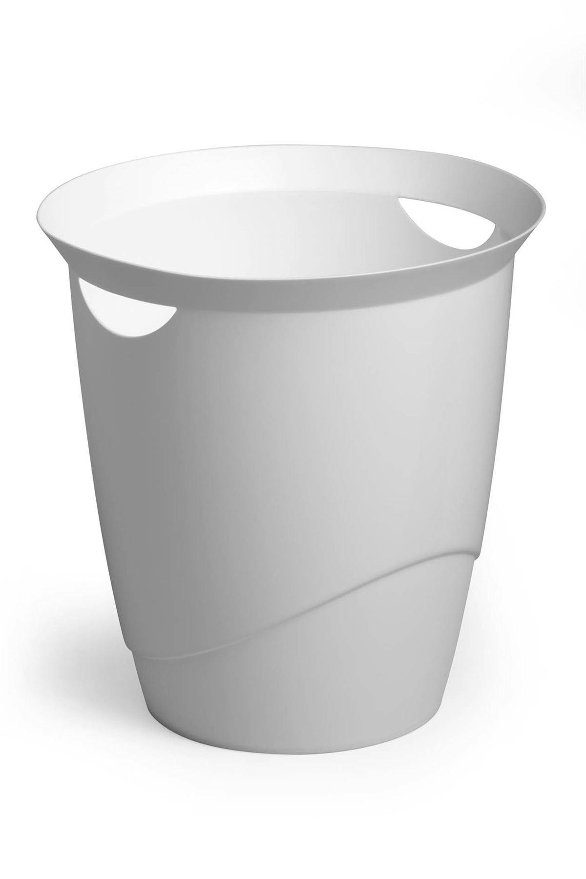 Rackhams White Trend Plastic Waste Recycling Bin | 16 Litre | 6 Pack |