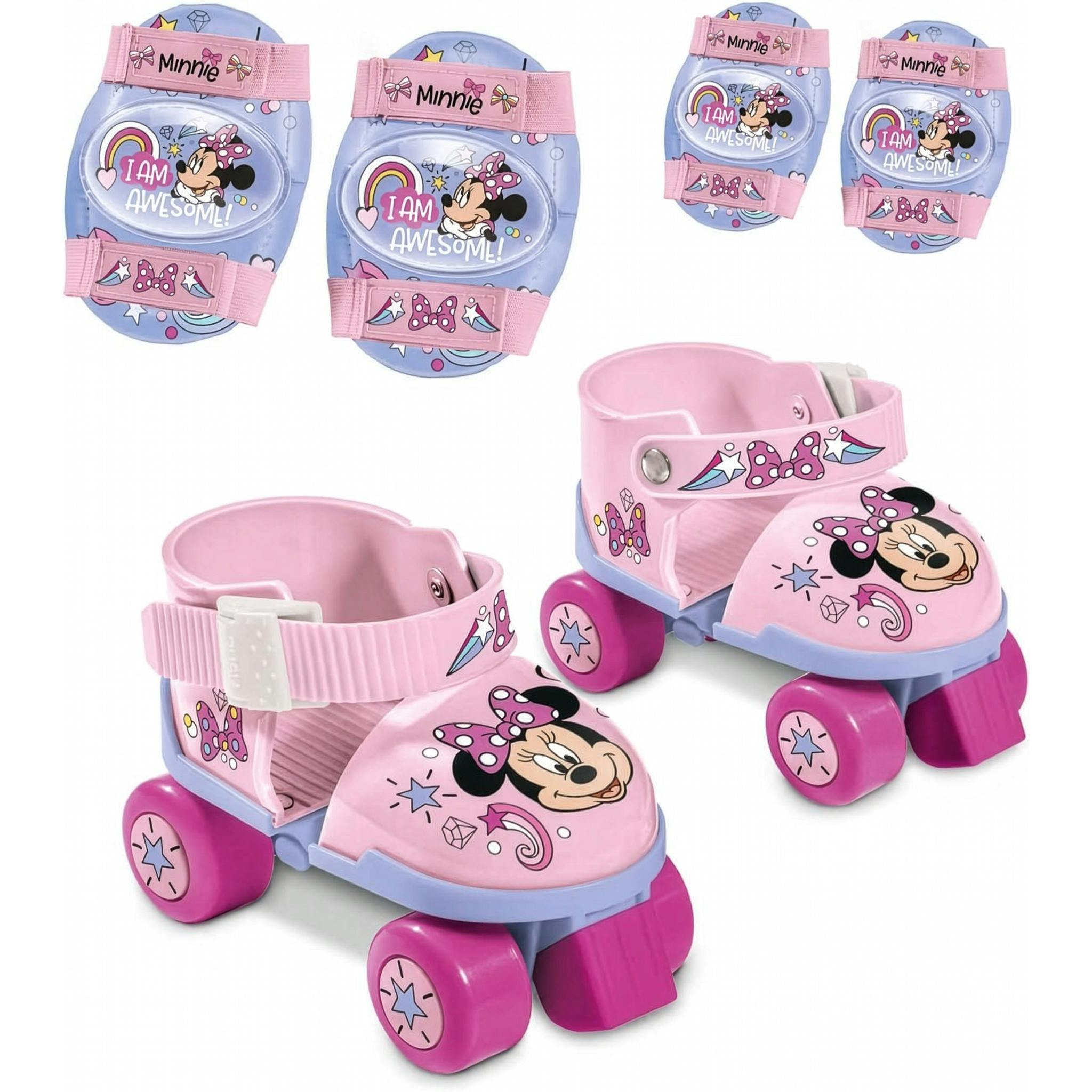 Mondo Pink Disney Minnie Mouse Adjustable Roller Skates Set - Baby
