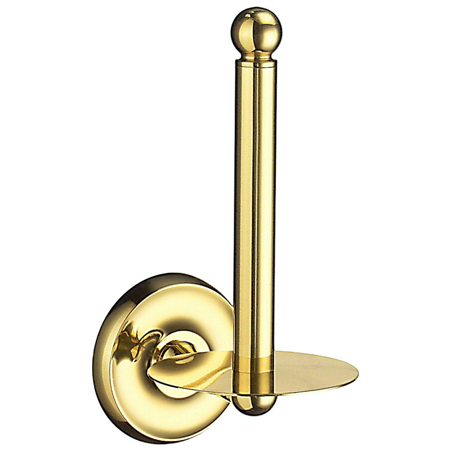 Rackhams Polished Brass Spare Toilet Roll Holder
