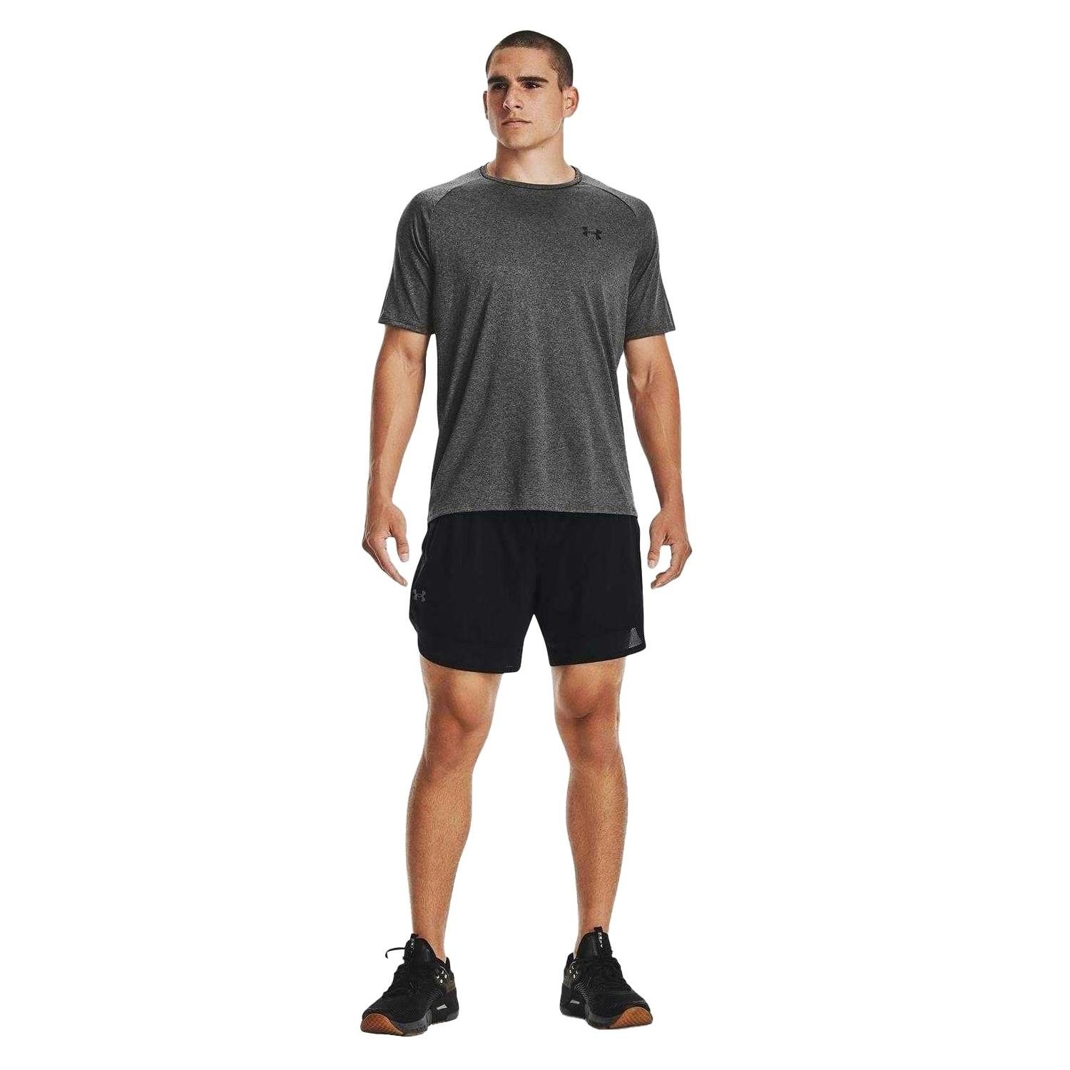 Under Armour Men's Tech 2.0 T-Shirt - Carbon Heather - L - Carbon Heather - 100% Polyester