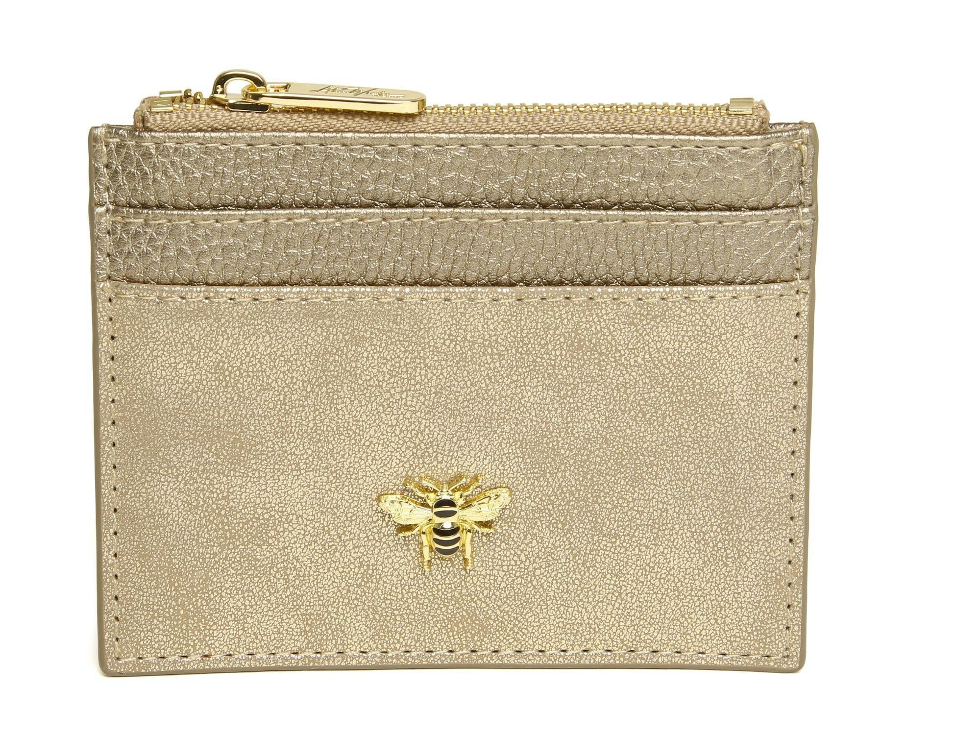 Alice Wheeler Bronze Bee Vegan Leather Coin & Card Purse