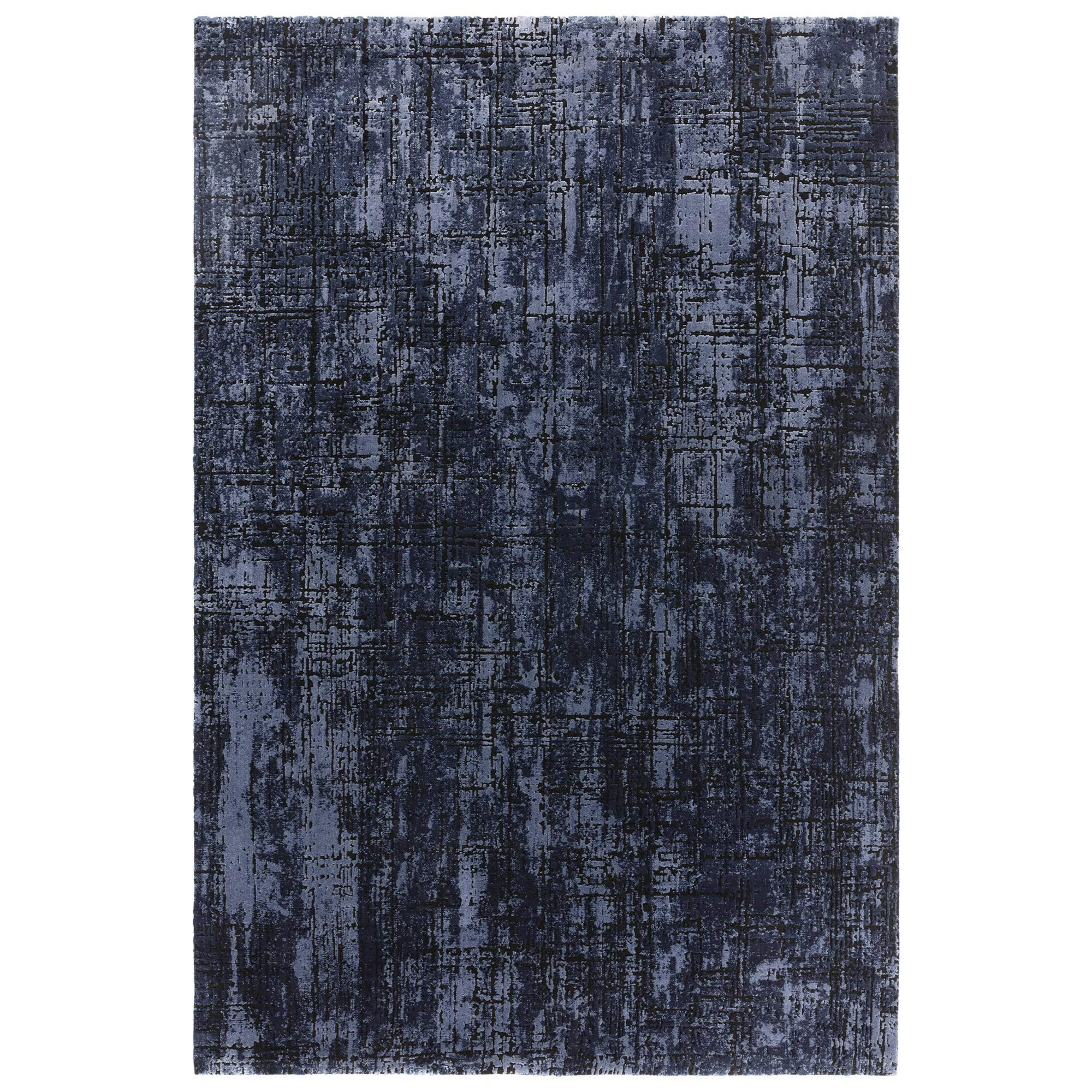 Rackhams White Kuza Abstract Navy Rug - 200X290cm