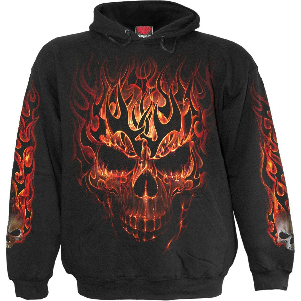 Spiral Direct Black Skull Blast - Kids Hoody - Xs
