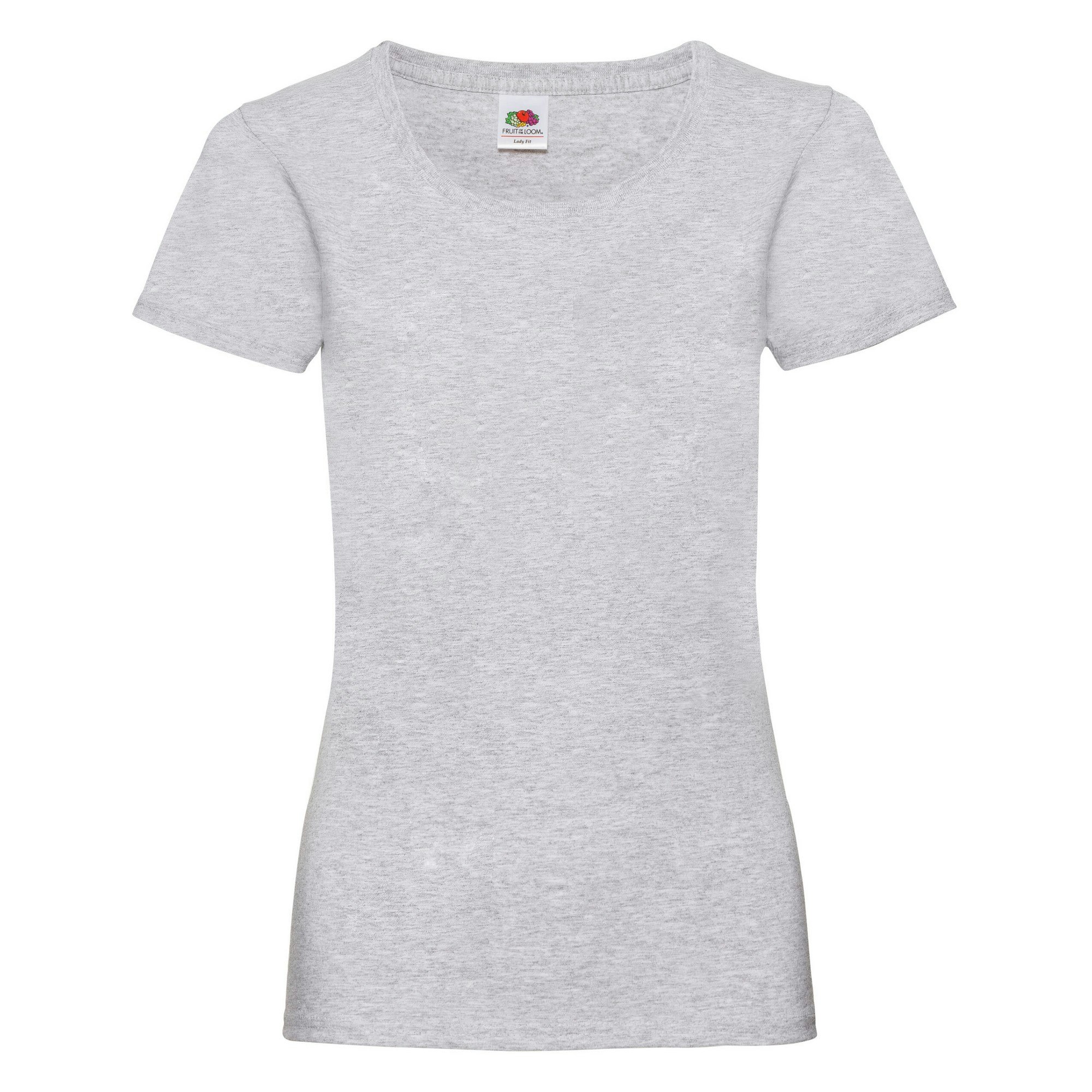 Fruit Of The Loom Women's Grey / Valueweight Heather Lady Fit T-Shirt - Heather - Heather - Size 18 Uk