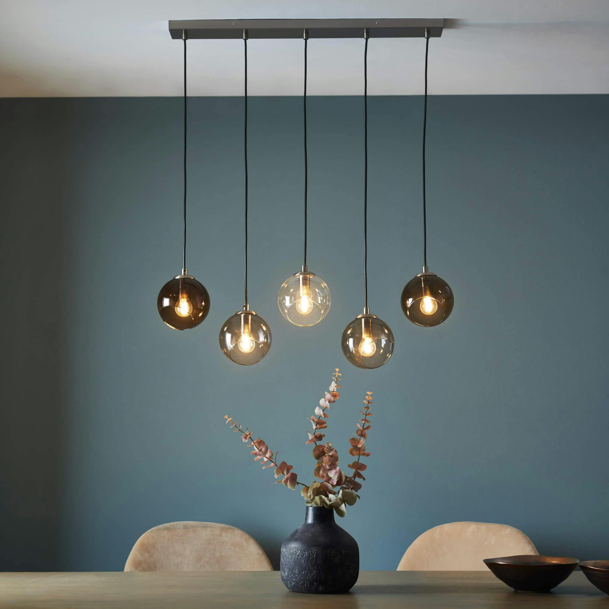 Rackhams Light Branco Multi- Ceiling Pendant Bar