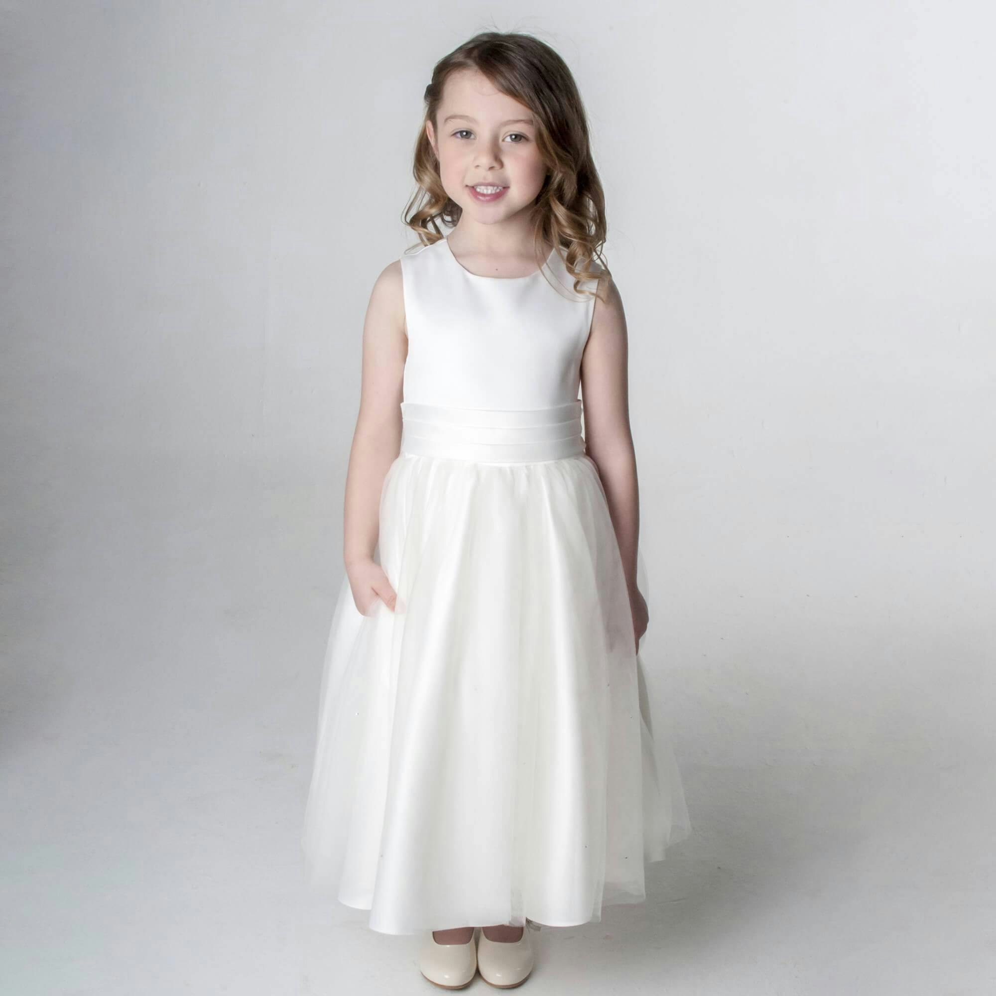 Uk Flower Girl Boutique Girls Ivory Uk Flower Boutique Betsy Flower Dress - 18/24 Months