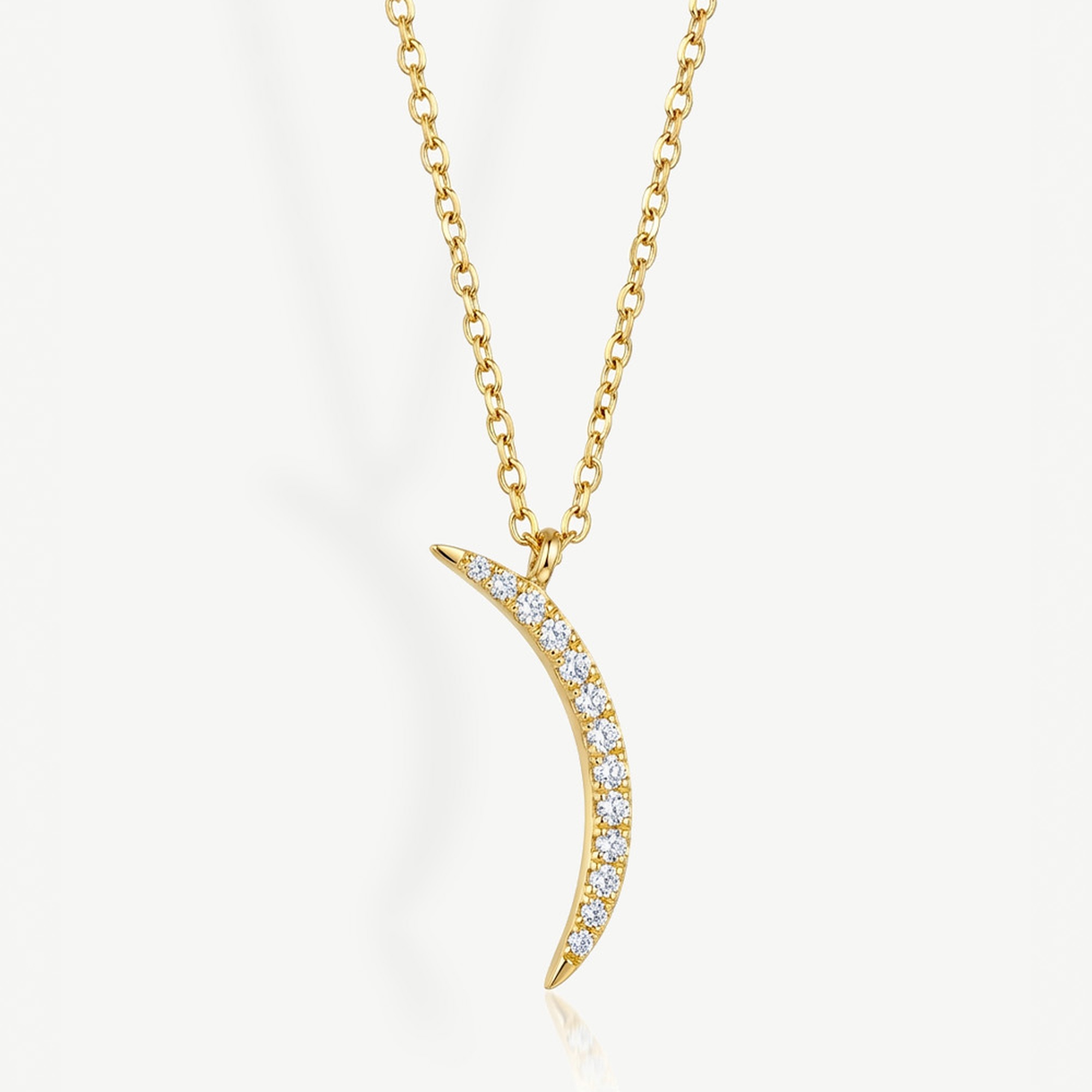 Muchv Gold Dainty Crescent Moon Necklace
