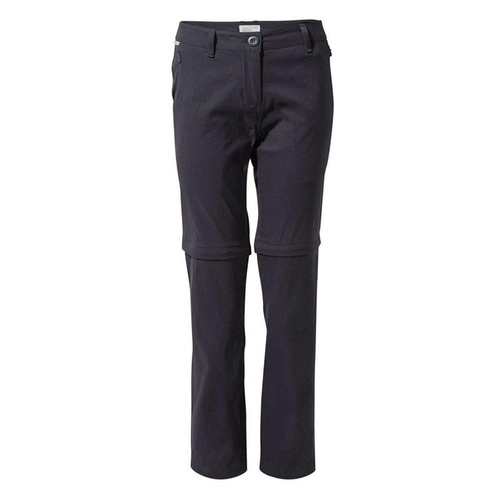 Craghoppers Women's Dark / Kiwi Pro Ii Convertible Trousers - Navy - 16 Uk R - Navy - 96% Polyamide/4% Elastane