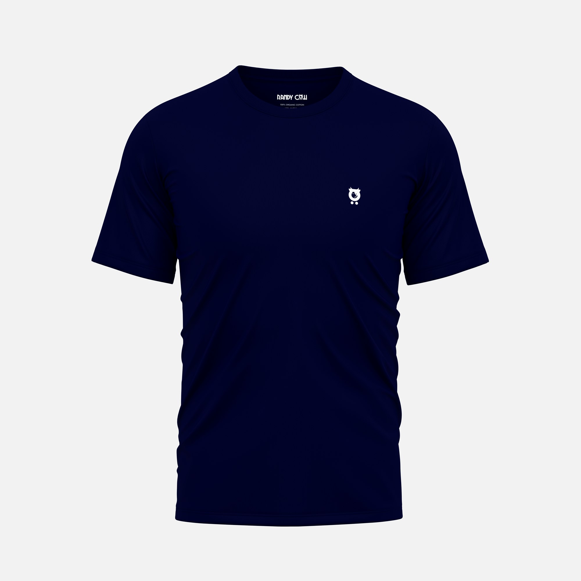 Randy Cow Plain Navy - Organic Cotton T-Shirt - 4