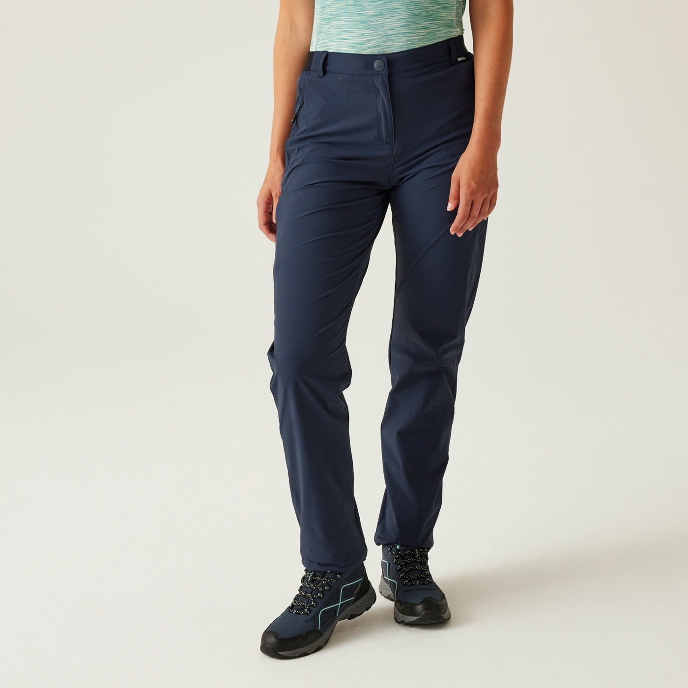 Regatta Women's Light Travel Ii Packaway Hiking Trousers - Navy - Navy - Size 20 Uk R