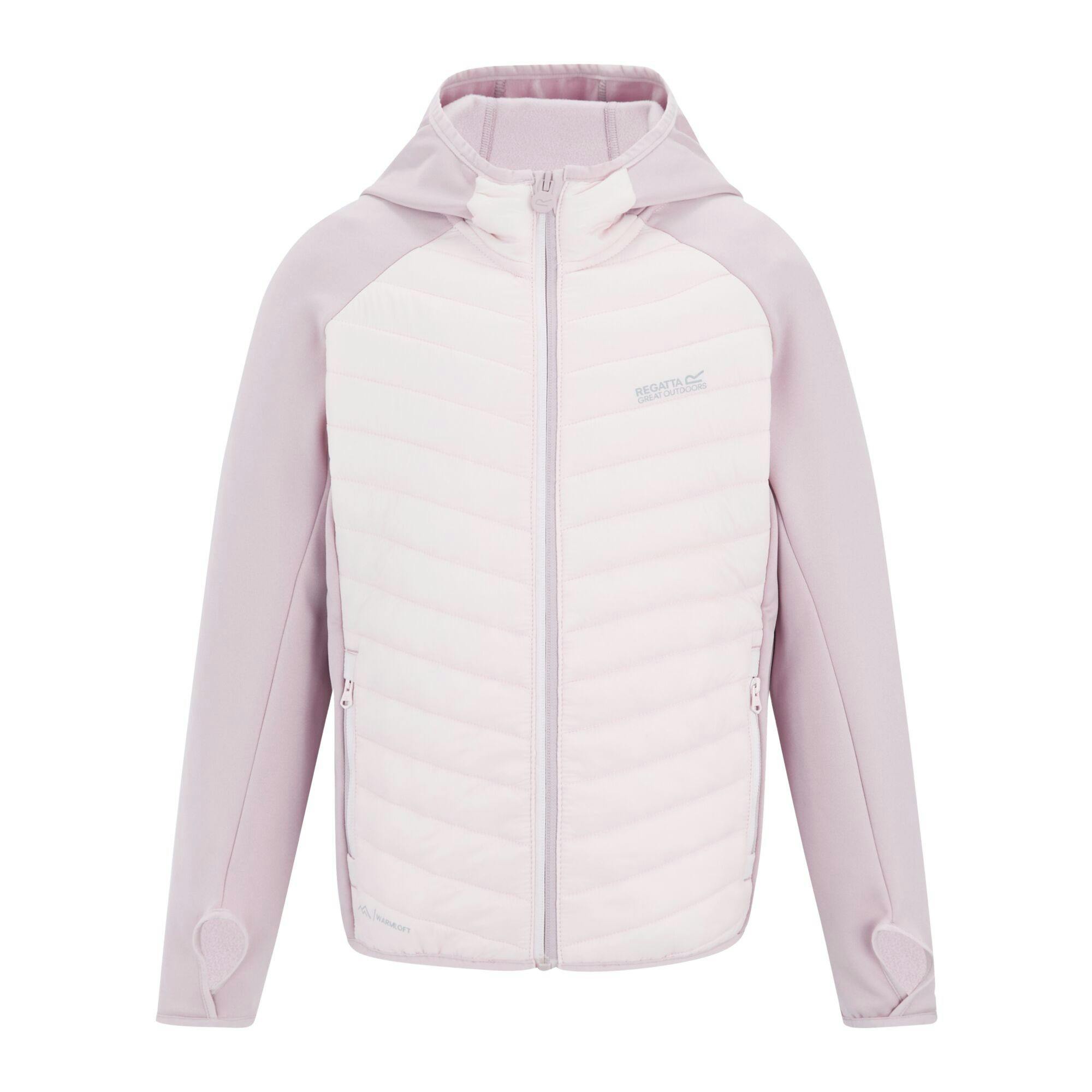 Regatta Lilac/Pink Kids Andreson Hybrid Padded Jacket - Powder Haze - 13 Years - Powder Haze - 100% Mixed