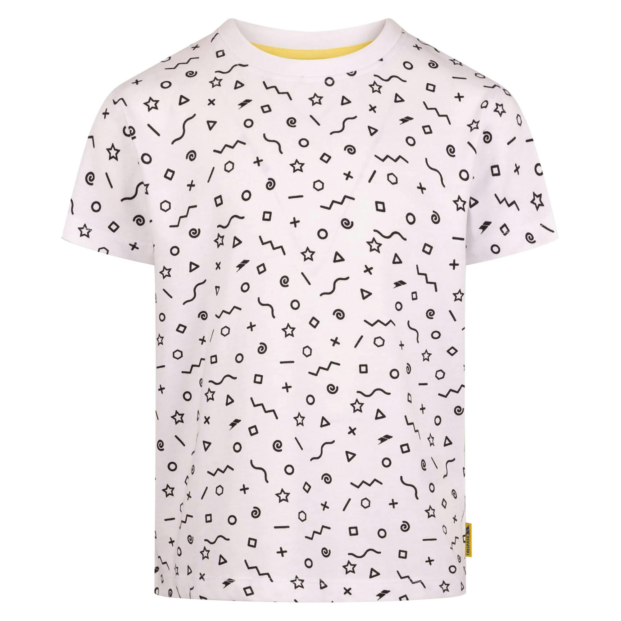 Trespass Boys White Ellwood T-Shirt - 7-8 Years - 100% Mixed