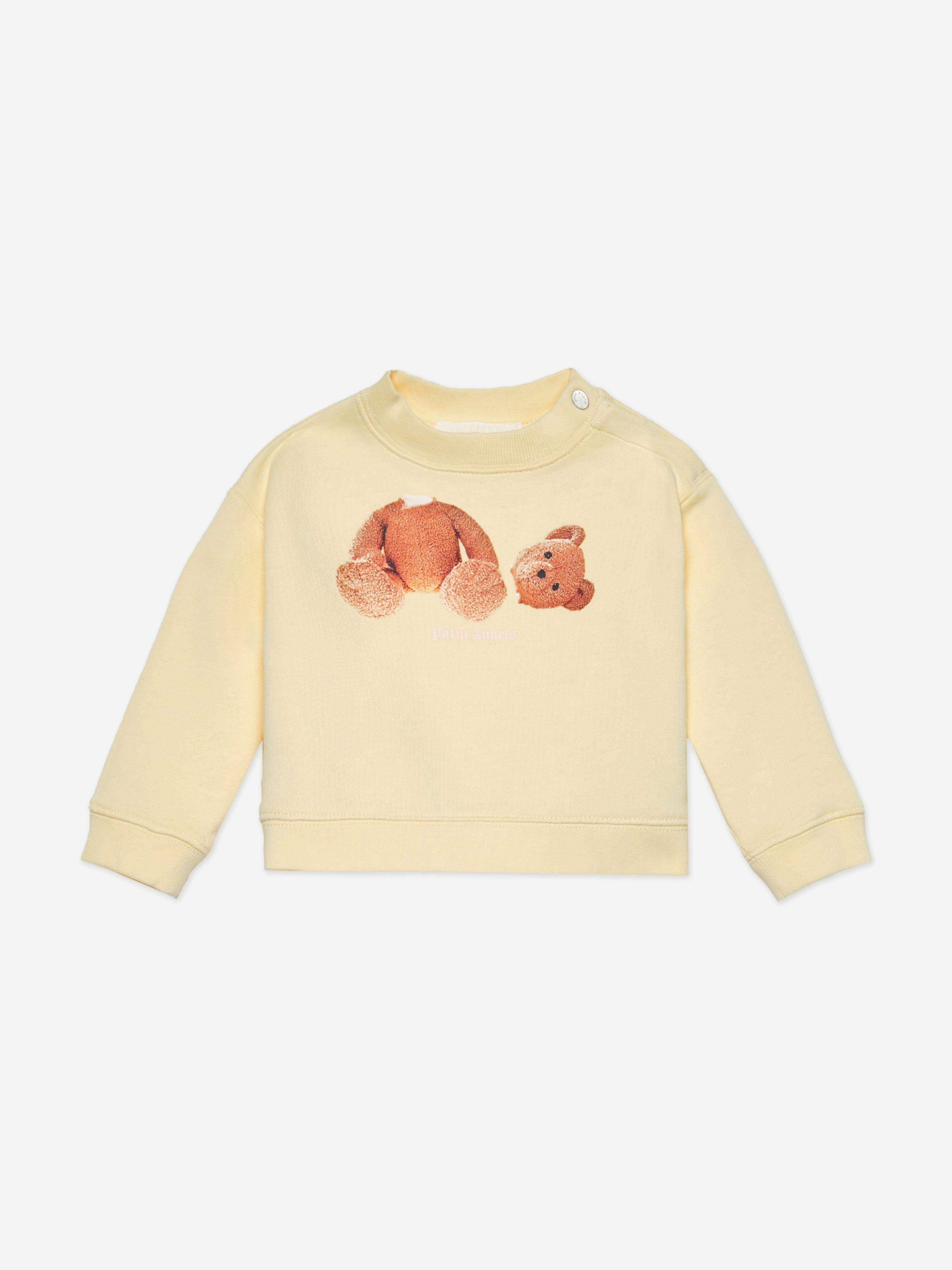 Palm Angels Women's Yellow Baby Girls Bear Sweatshirt In - 36 Mths