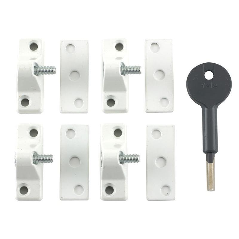 Yale Locks White 8K118 Economy Window Lock - Multi Colour - Finish Pack 4 Visi - Multi Colour