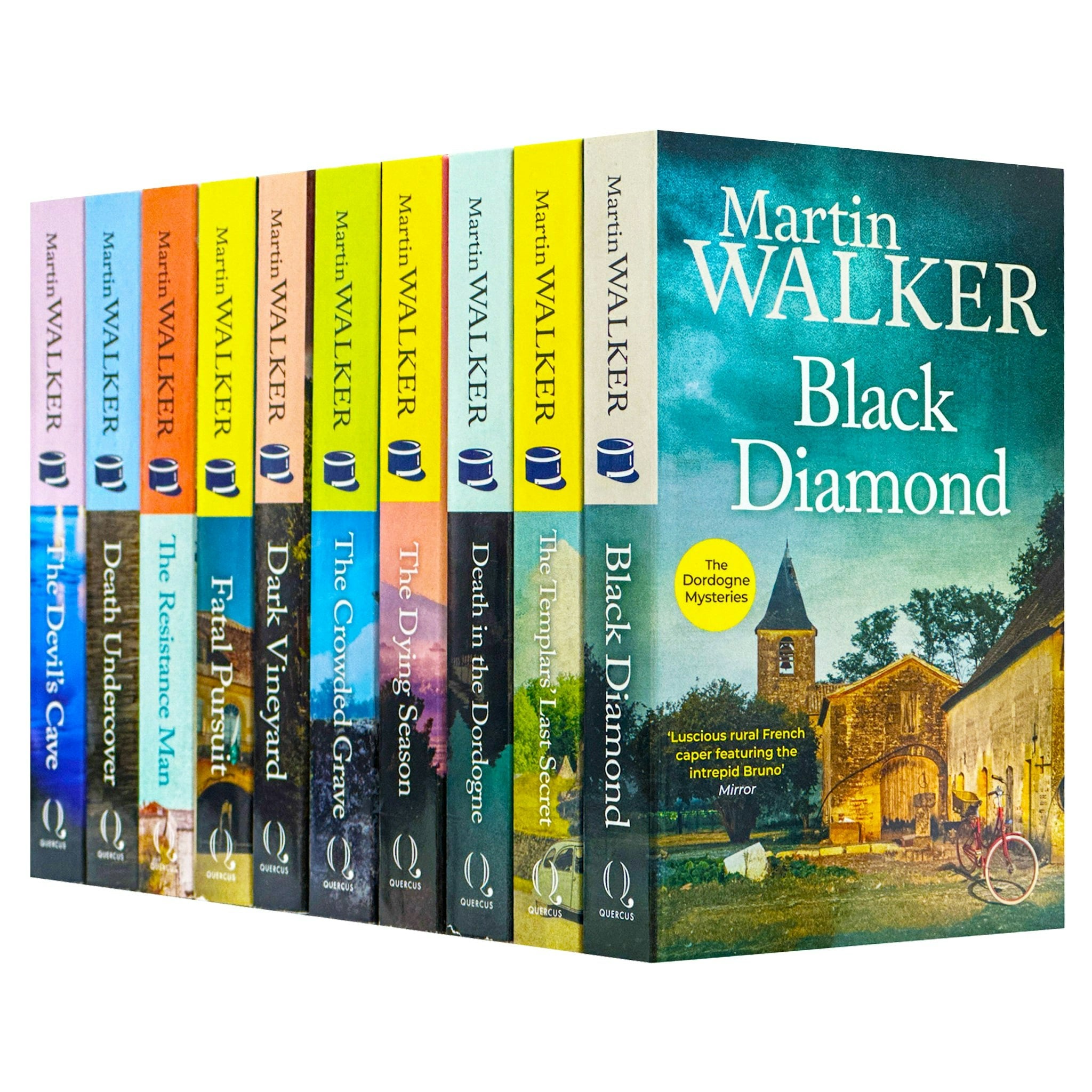 Quercus Black/Dark Martin Walker Bruno, Chief Of Police Dordogne Mysteries Series 10 Book Set