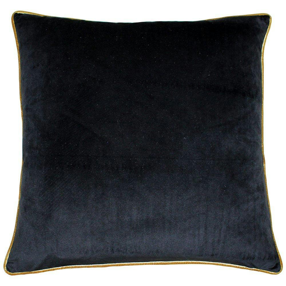 Rackhams Black/Gold Meridian Cushion Cover - 55X55cm - 100% Polyester