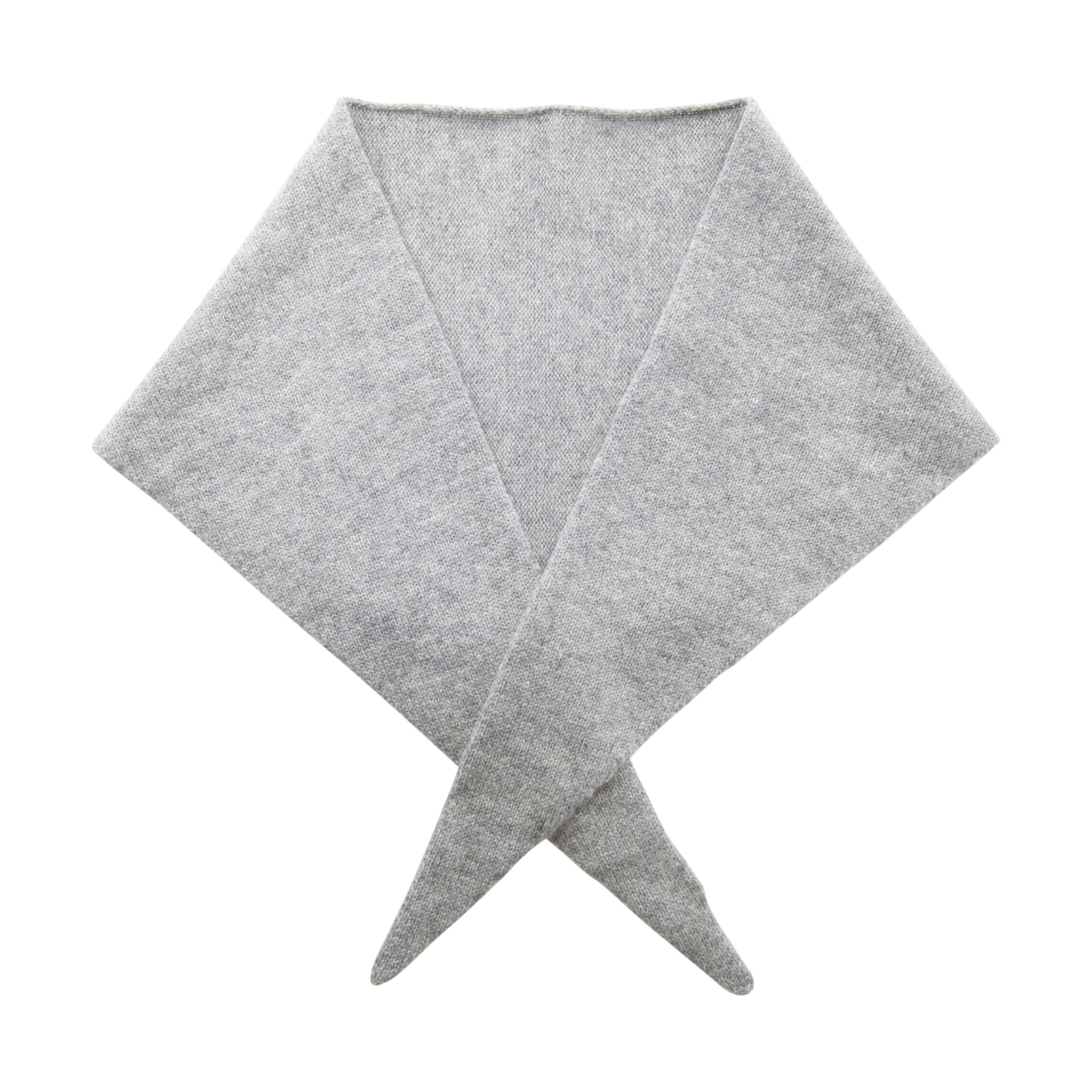 House Of Dalziel Grey Cashmere Triangle Scarf