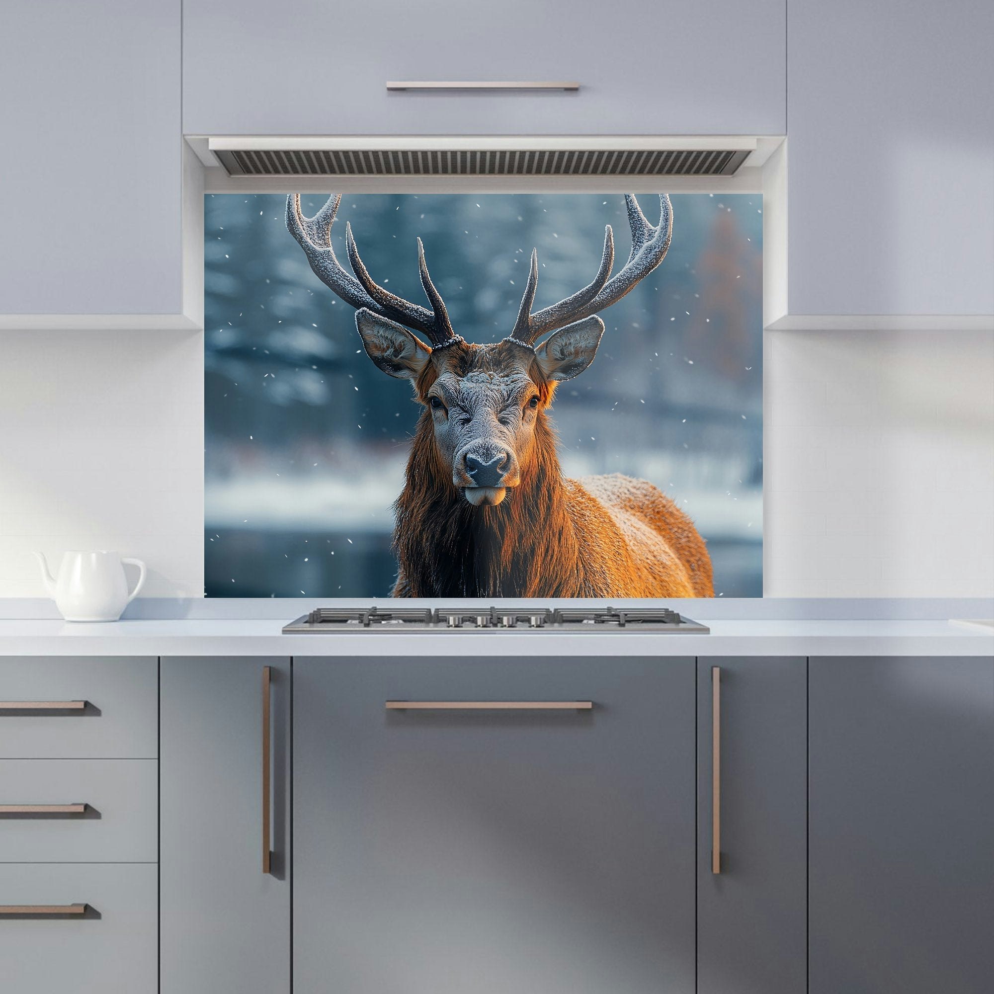 Warren Reed Deer Kitchen Splashback - W900mm X H650mm