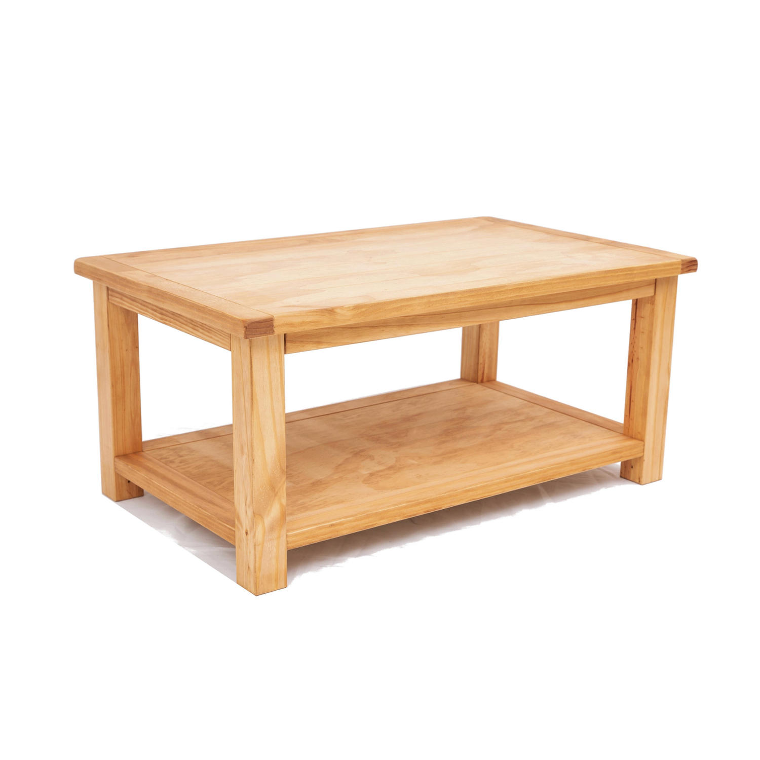 Rackhams Light Coffee Table With Shelf - H45 W100 D60cm - Tan