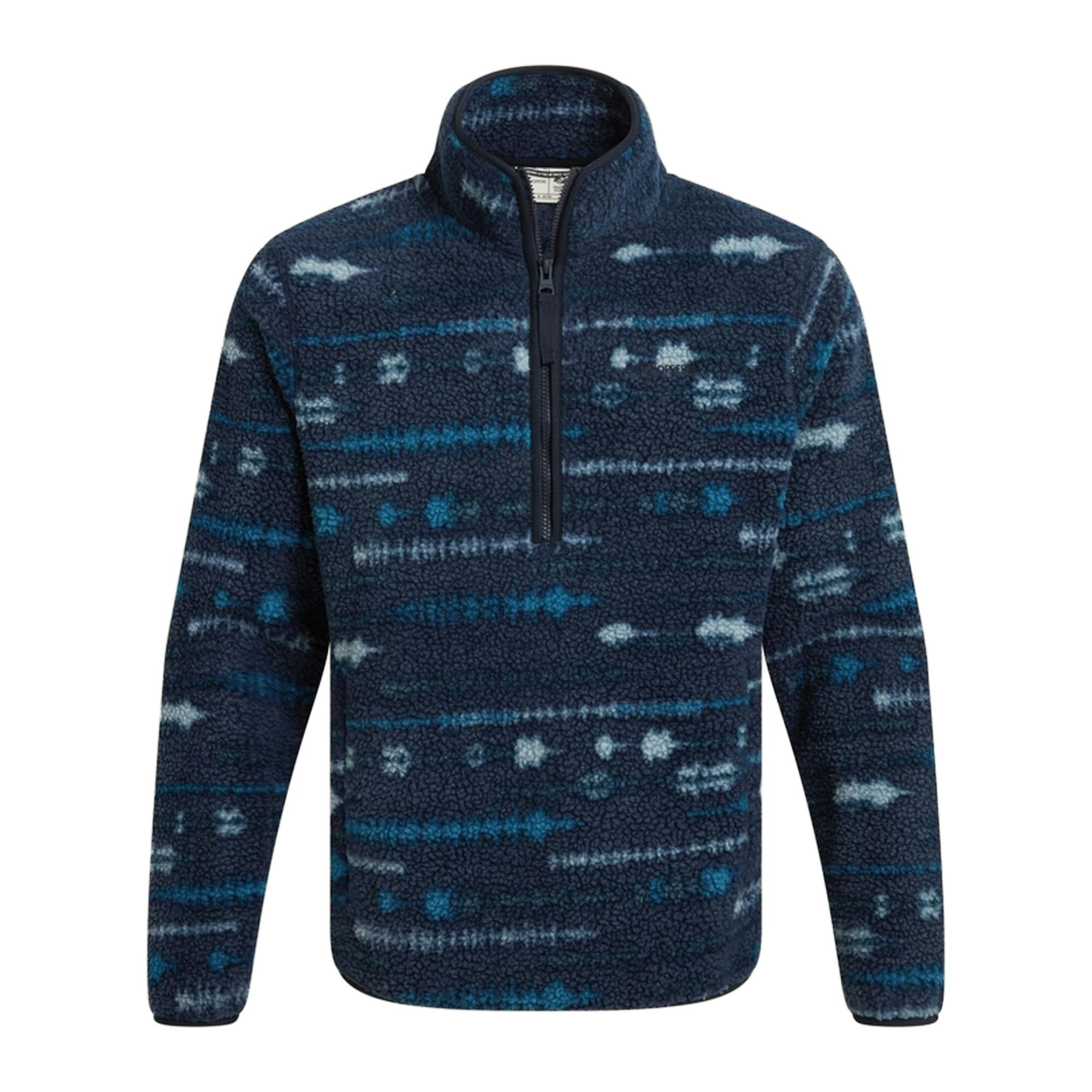 Craghoppers Men's Blue National Trust Rawthey Landscape Fleece Top - Navy - M - Navy - 100% Recycled Polyester