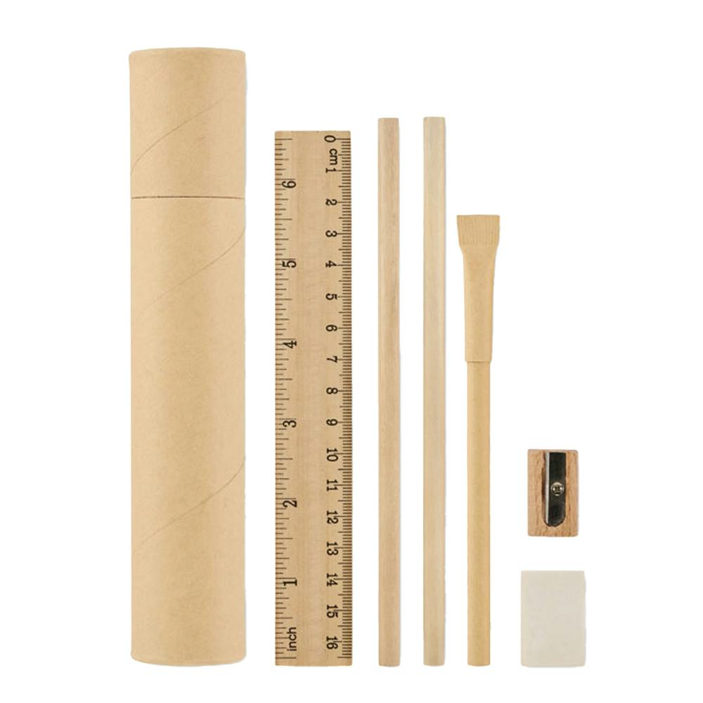 Rackhams Beige Meju Tube Stationery Set - One Size - 100% Mixed