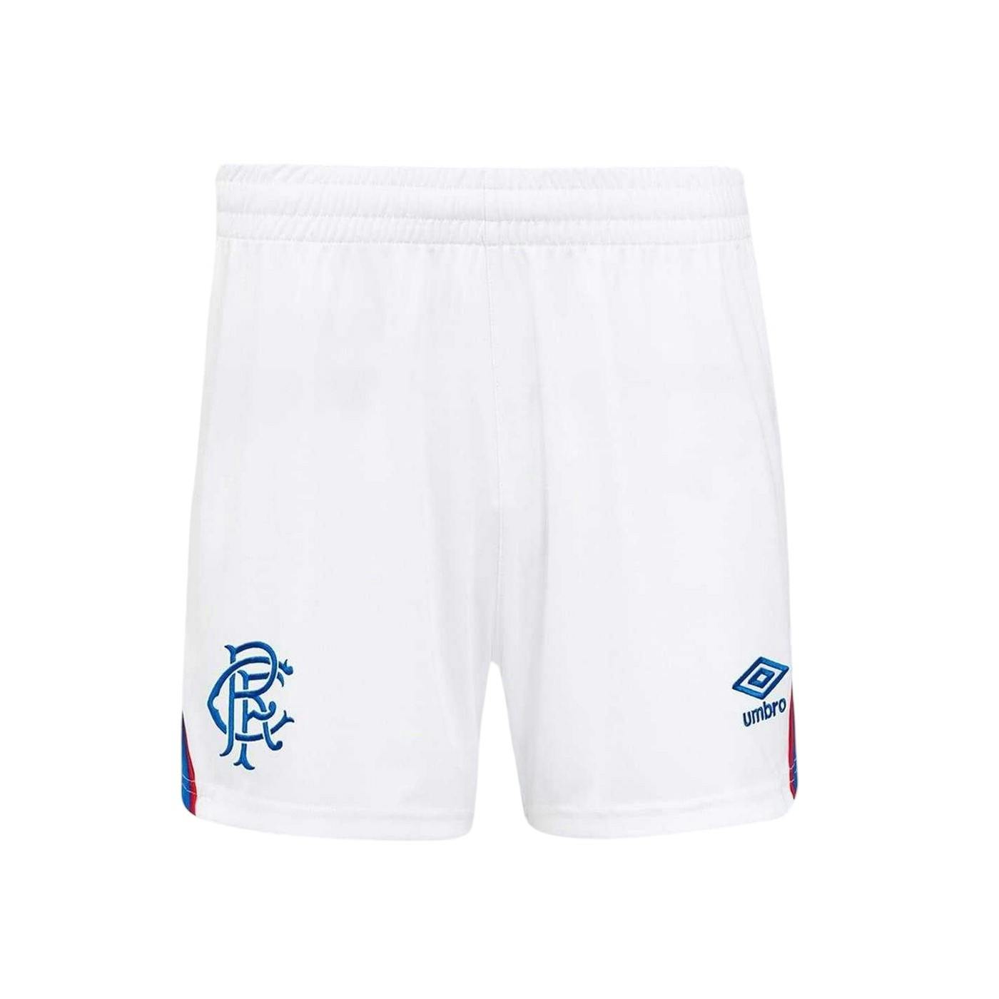 Umbro Unisex White Adult Rangers Fc Football Shorts - Xl - 100% Polyester