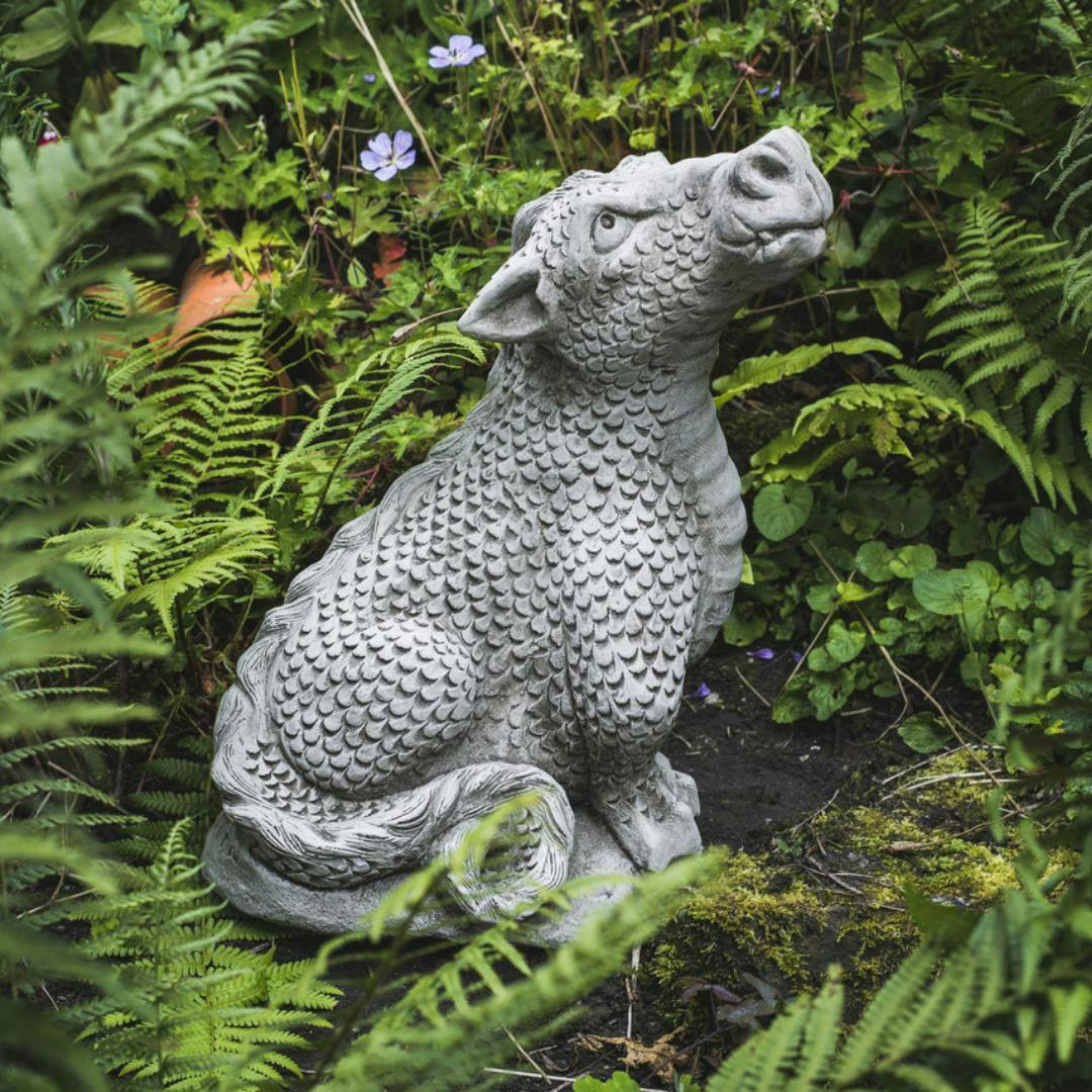 Osn Mythical 'Terracotta Dragon' Stone Cast Ornament