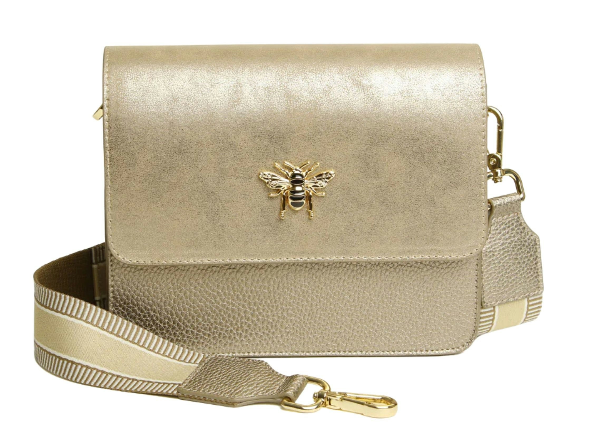 Alice Wheeler Bronze Highbury Mini Bee Crossbody Bag – Vegan Leather