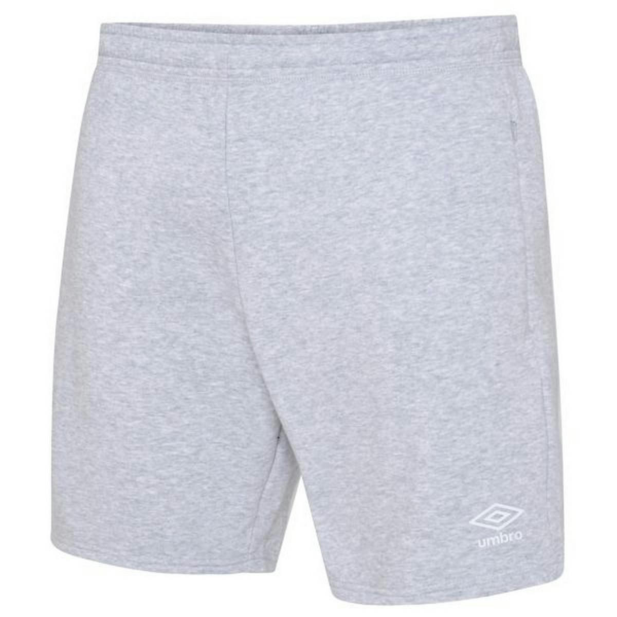 Umbro Grey/White Kids Club Leisure Shorts - Marl/ - Marl/ - 13 Years - 70% Cotton/30% Elastane
