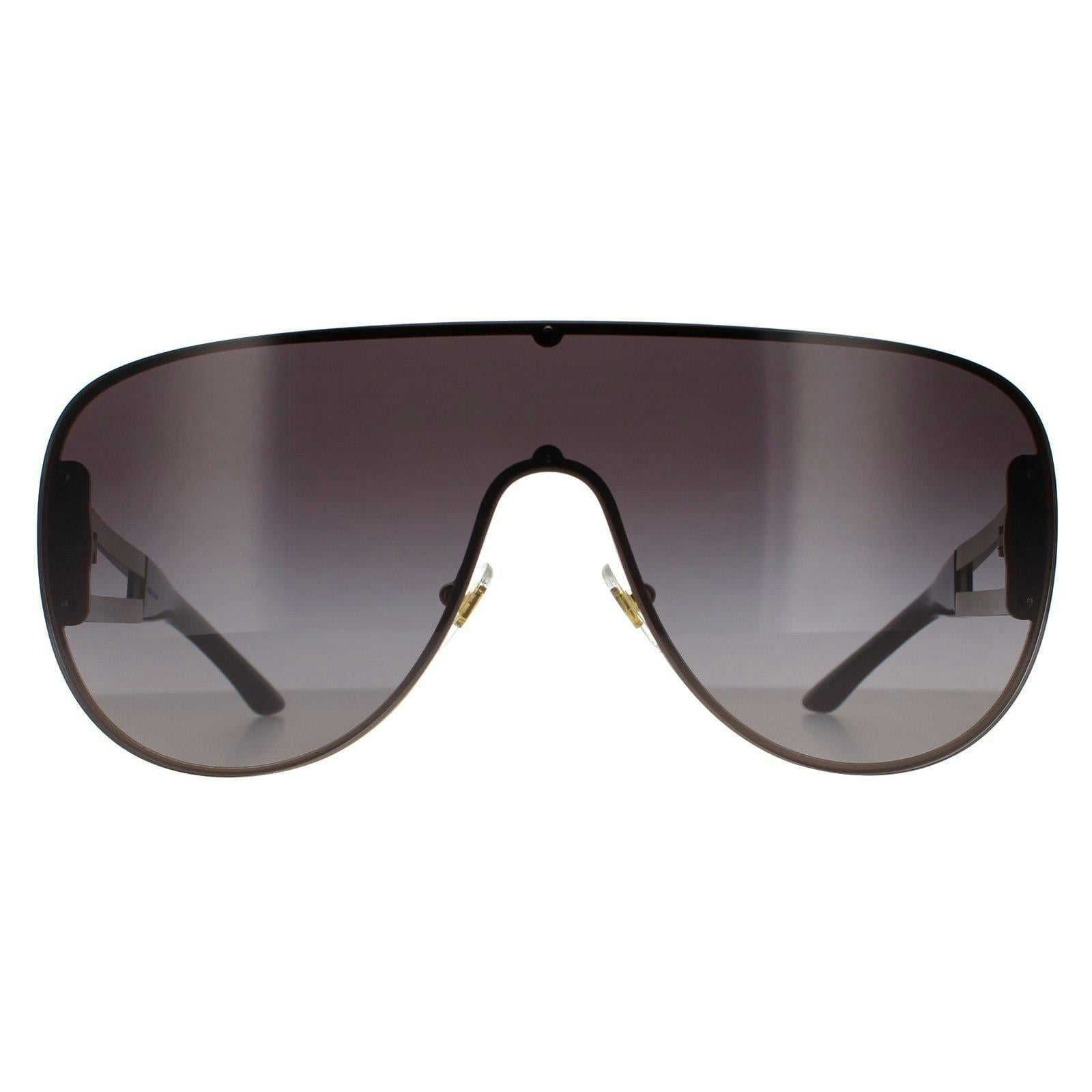 Versace Unisex Gold Shield Pale Grey Gradient Sunglasses - Image 9