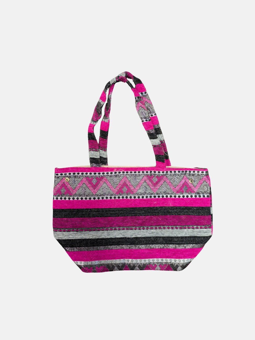 Berber Leather Pink The Nador Small Expandable Fabric Tote In