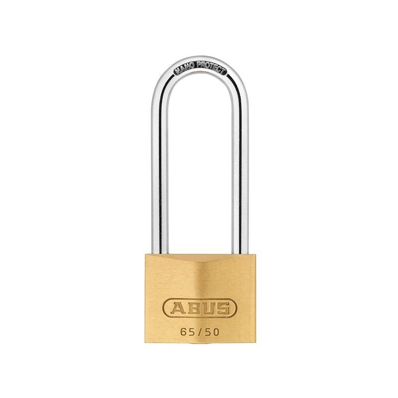 Rackhams 65 Series Brass Padlock - 50Mm Long Shackle 80Mm Keyed Alike 6504 - Multi Colour