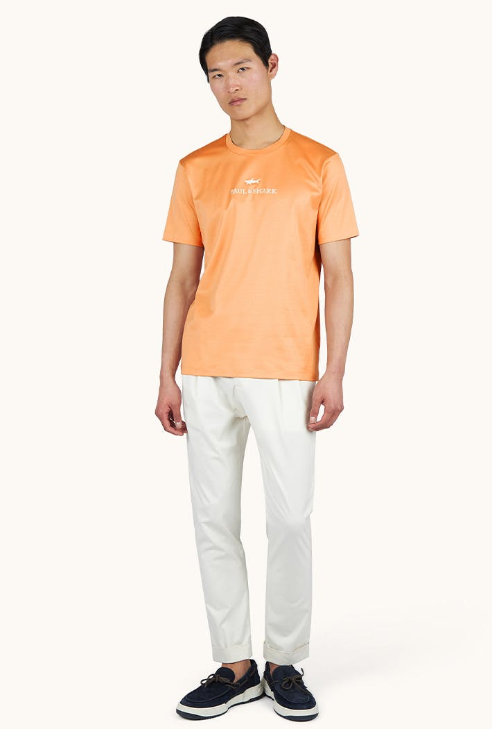Paul & Shark Aqua Touch Cotton T-Shirt With Embroidered Logo - Xxl