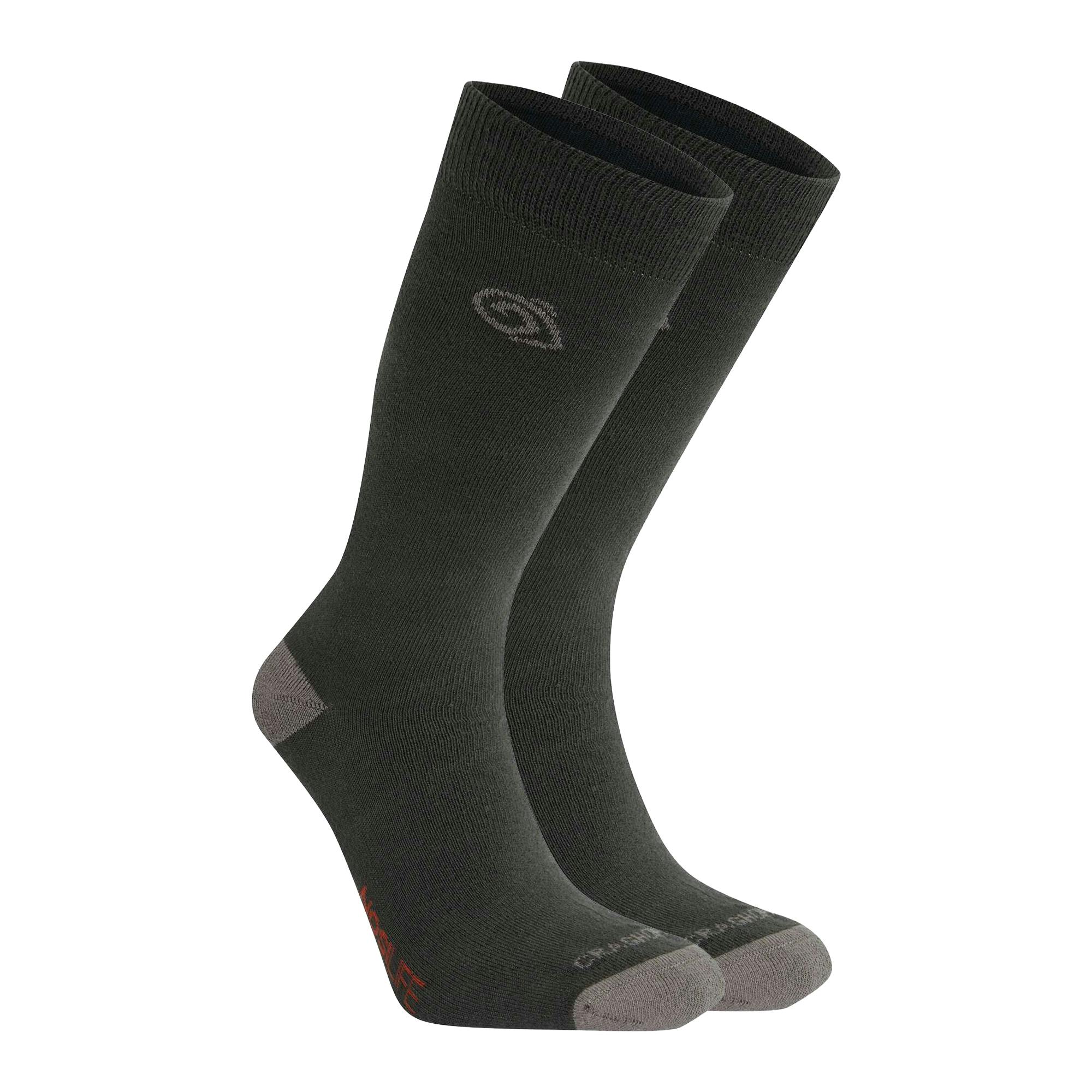 Craghoppers Unisex Black/Grey Adult Insect Repellent Ankle Socks (Pack Of 2) - Pepper/Mid - Pepper/Mid - 3 Uk-5 Uk - 65% Organic Cotton/19% Polyester/15% Polyamide/1% Elastane