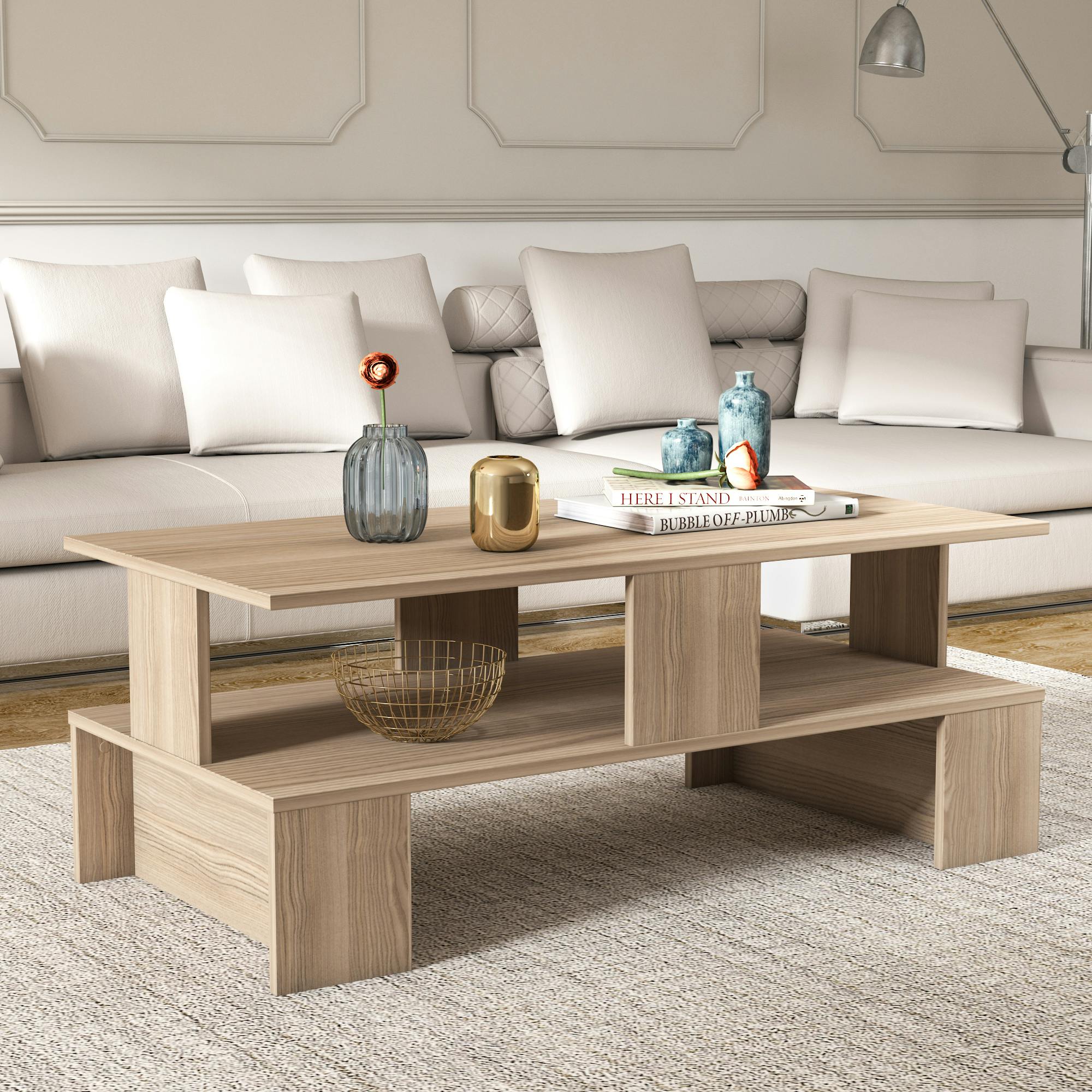 Decorotika Evans 120 Cm Coffee And Cocktail Table - Cordoba