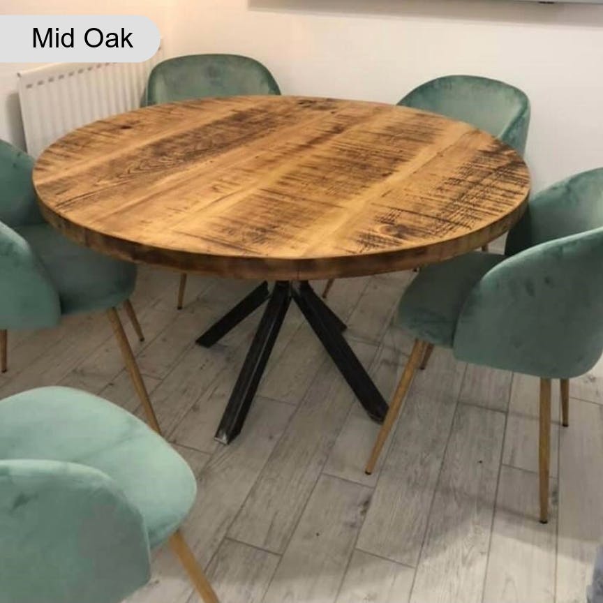 Rackhams Grain Rustic Canadian Round Dining Table - 110Cm