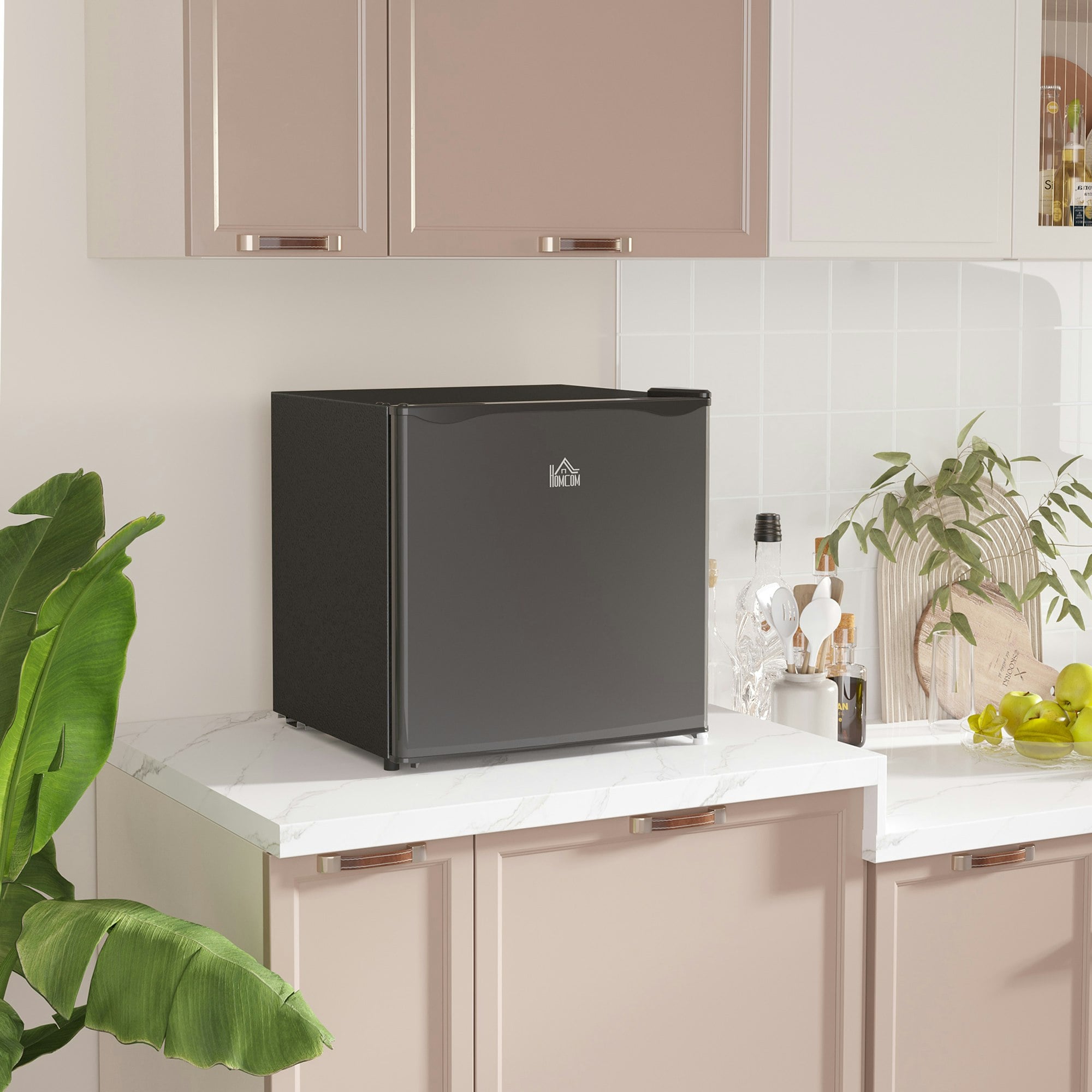 Homcom Black 46L Table Top Fridge, Counter Top Fridge With Chiller Box, Adjustable Temperature, Reversible Door, Mini Fridge | Aosom Uk - Image 4