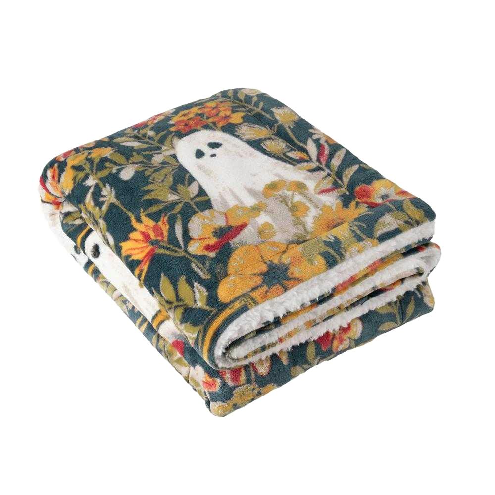 Rackhams Bootanical Sherpa Fleece Throw - Multicoloured - 130Cm X 180.1Cm - Multicoloured - 100% Polyester