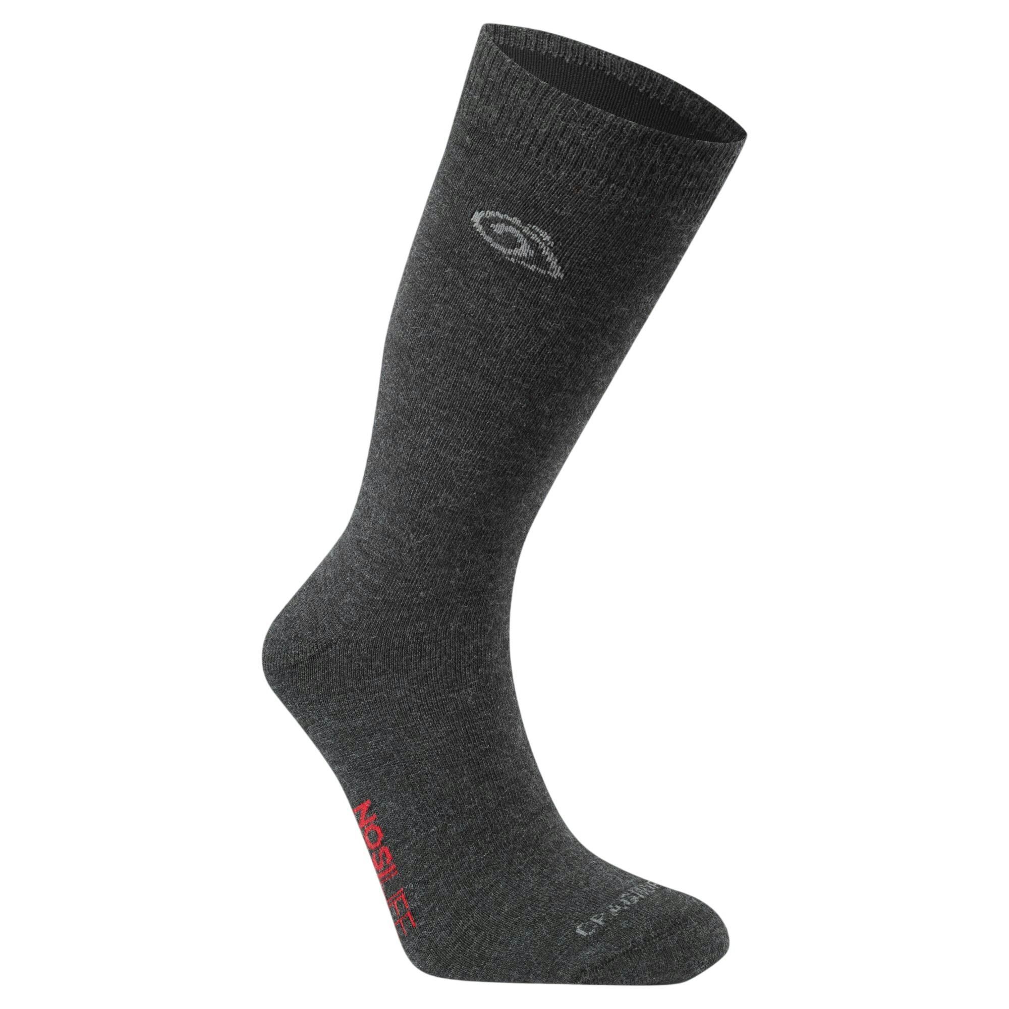 Craghoppers Unisex Dark Adult Wool Blend Insect Repellent Boot Socks - Iron - 3 Uk-5 Uk - Iron - 38% Merino Wool/38% Polypropylene/23% Polyamide/1% Elastane
