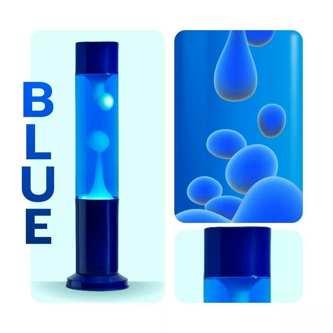 Rackhams Blue/White Lava Lamp W/ Liquid Wax
