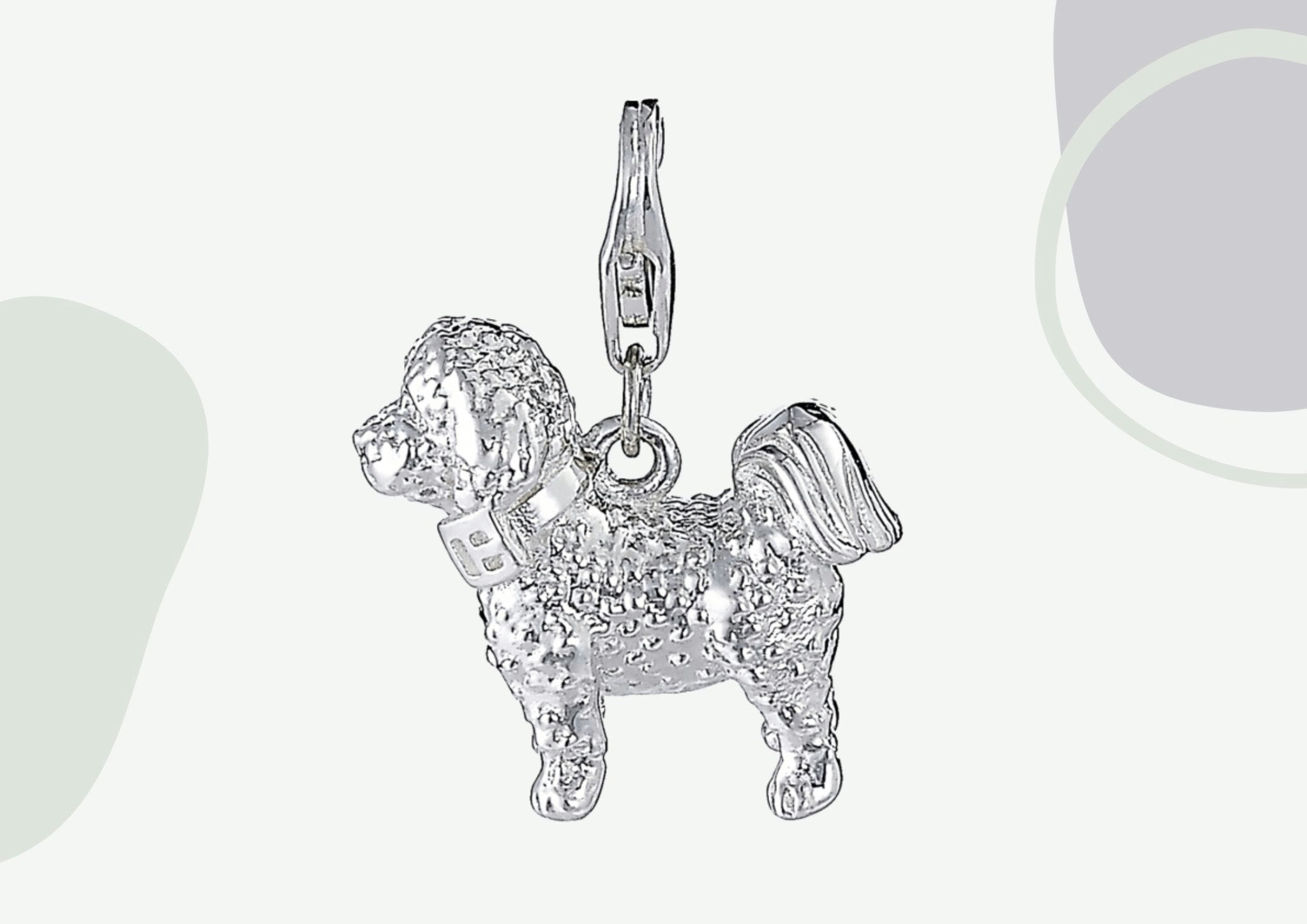 Mylee London Silver Bichon Frise Charm - No - Clip On Charm