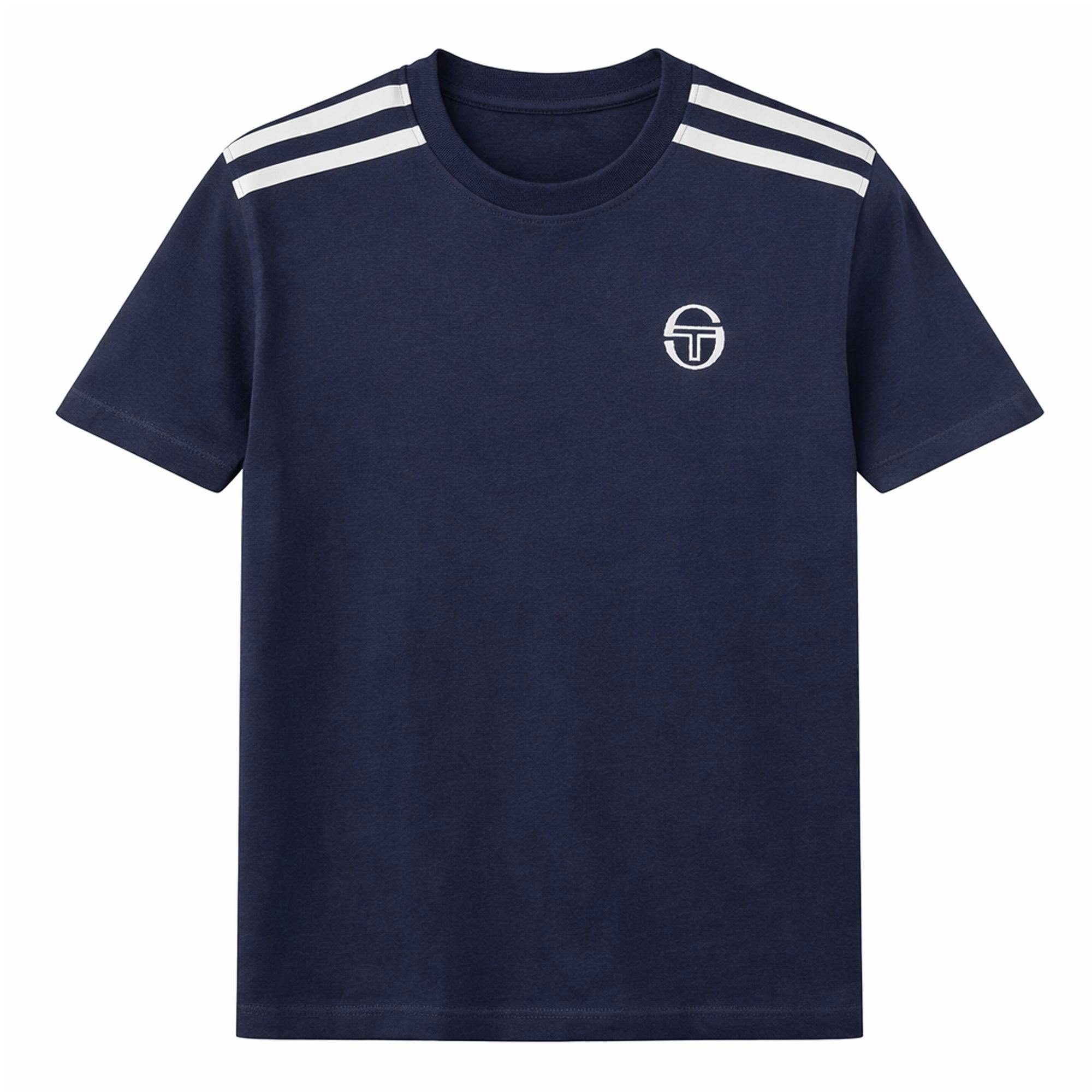 Sergio Tacchini Blue/White Locchi T-Shirt Maritime - M